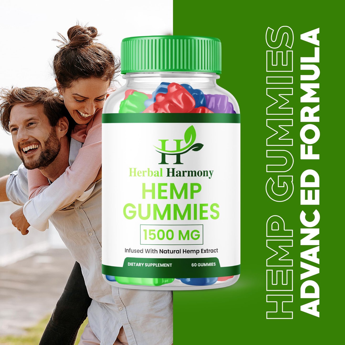 Purvia Herbal Harmony Hemp Gummies, 300 Gummies