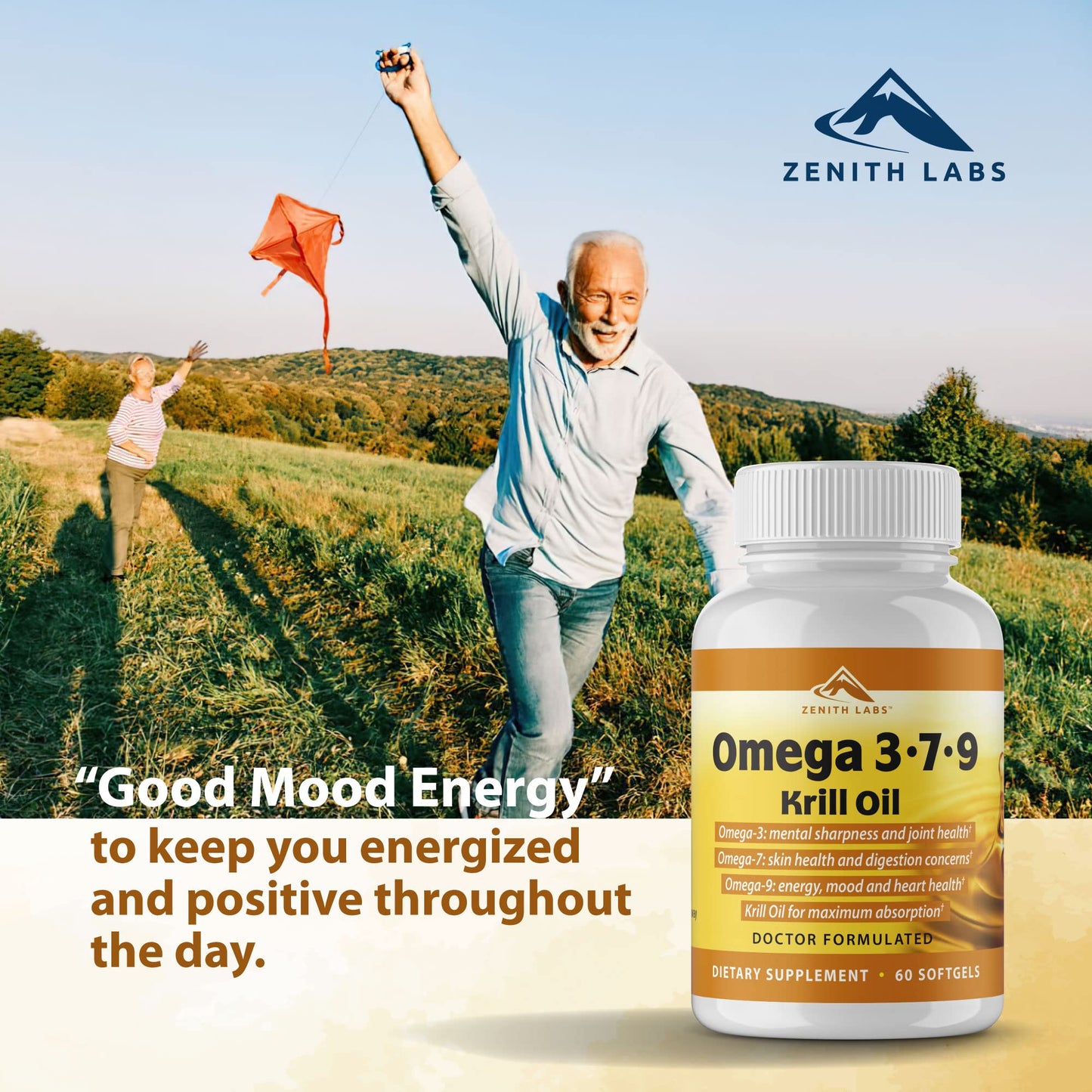Zenith Labs Omega 379 with Krill Softgels 60 Count