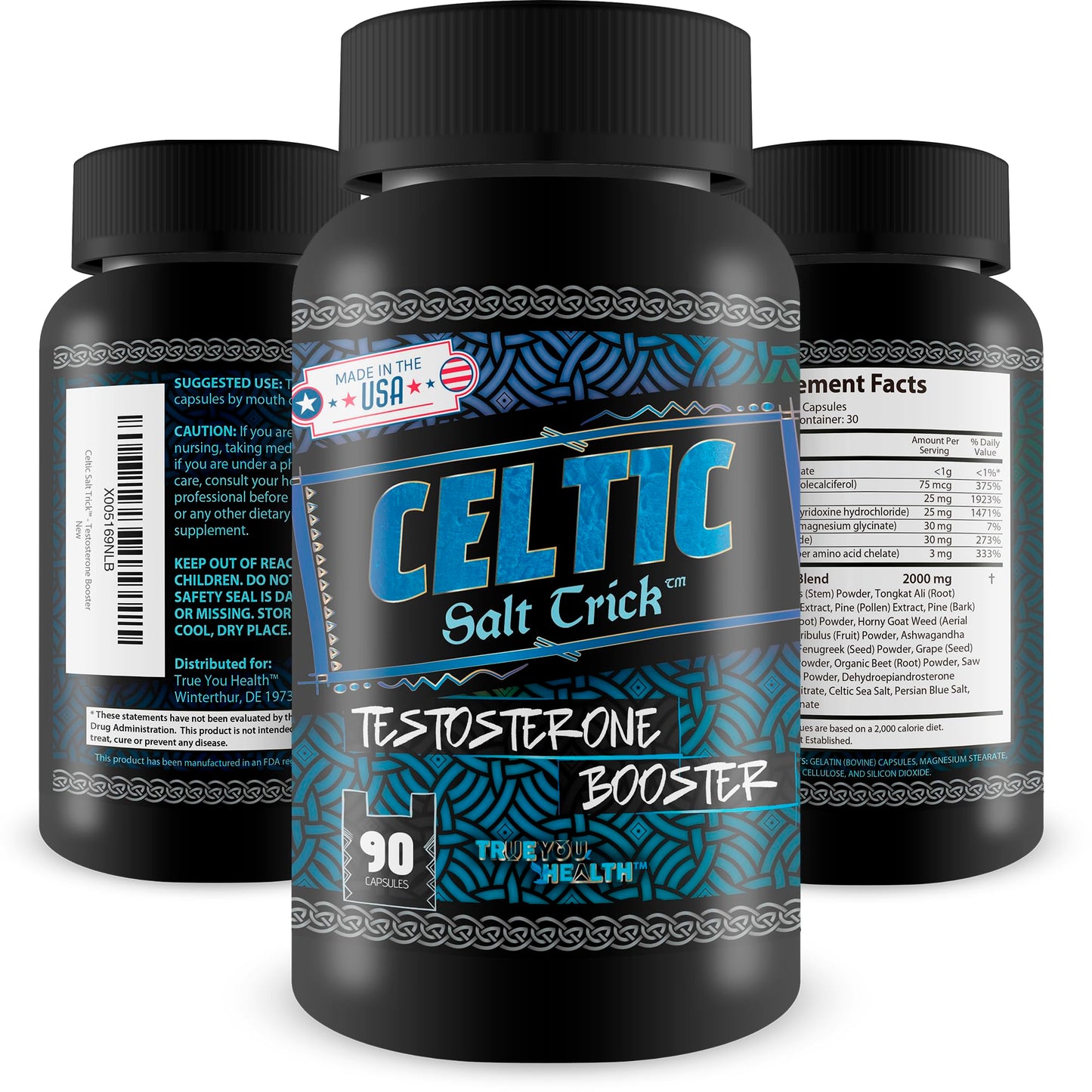 True You Health Celtic Salt Trick Testosterone Booster Capsule 90 Count