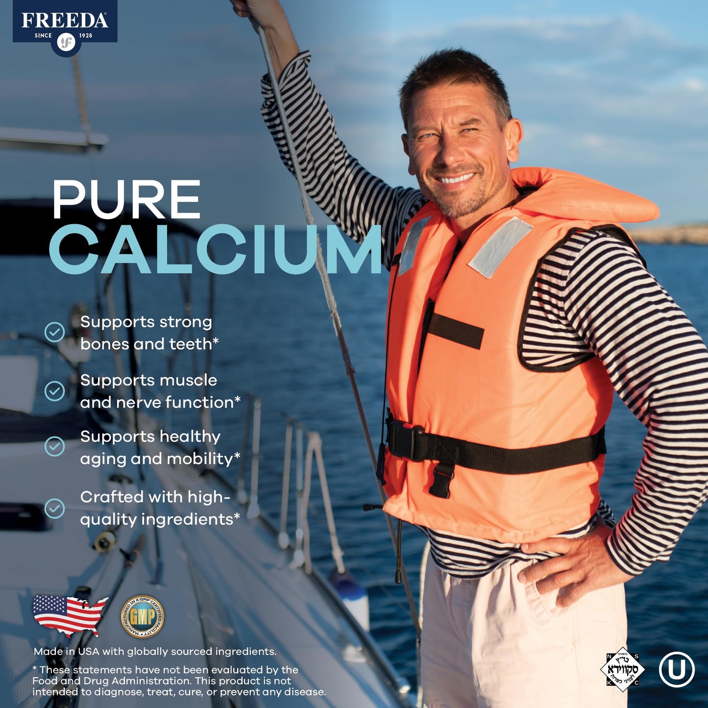 FREEDA Calcium 600 mg Tablet, 100 Count
