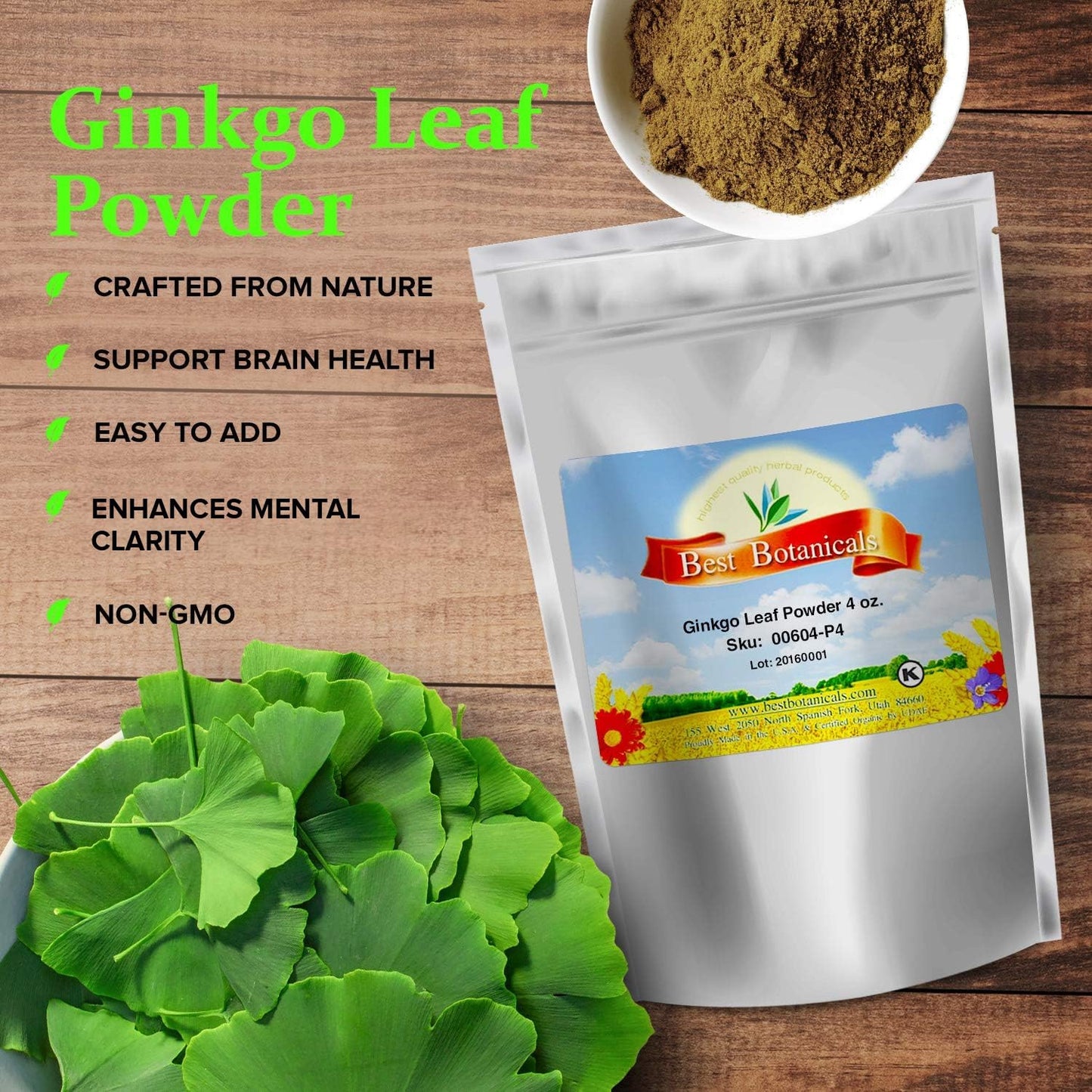 Best Botanicals Ginkgo Leaf Powder 4 oz