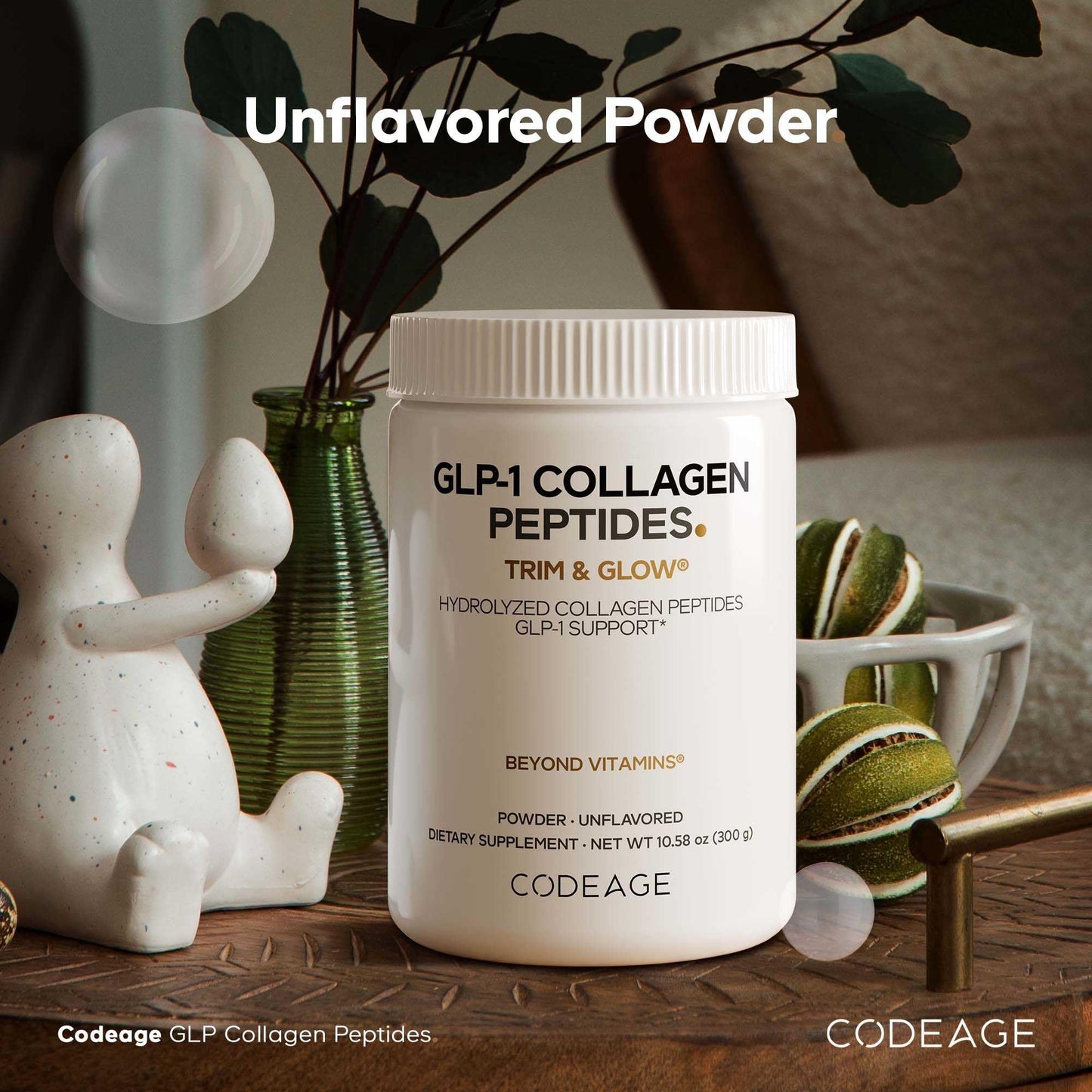 Codeage GLP-1 Collagen Powder Supplement 10.58 Oz