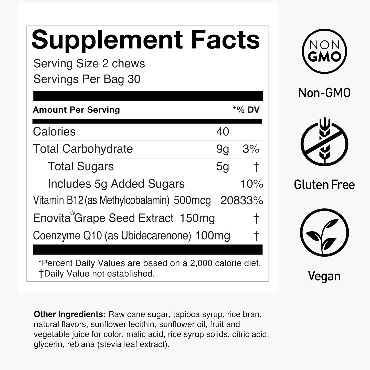 HumanN SuperGrapes Chews Gummy 60 Count