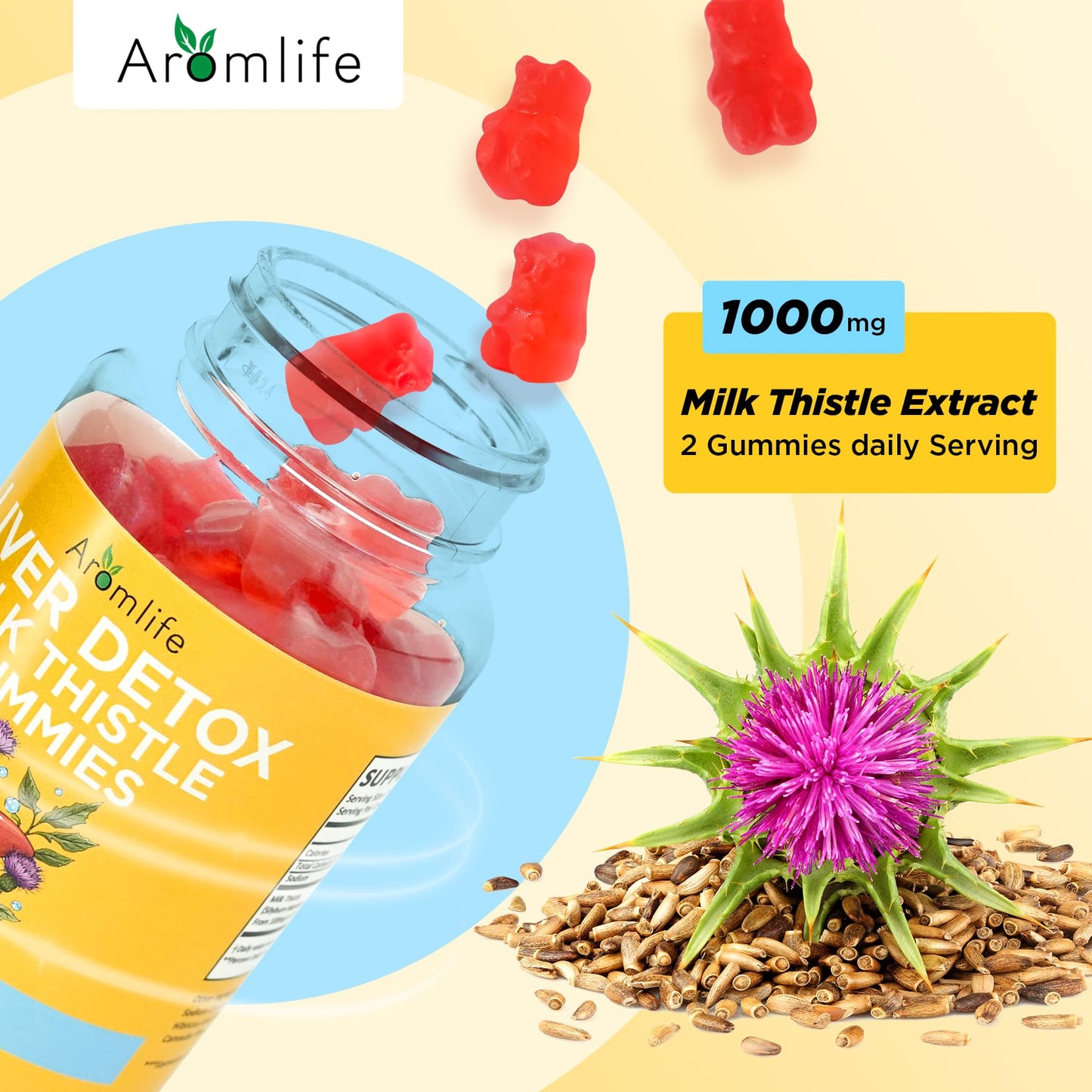 Aromlife Milk Thistle Gummies 60 Count