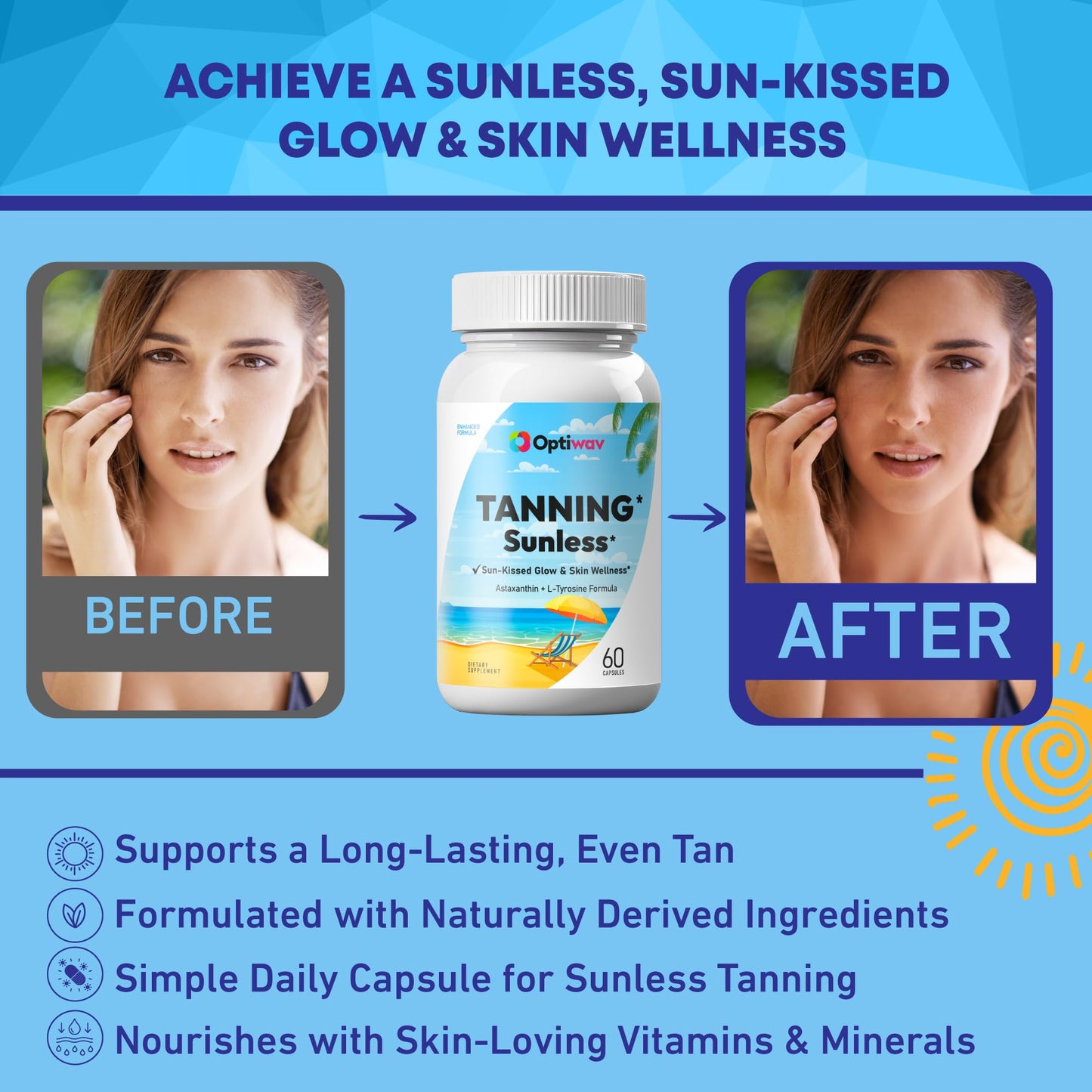 Optiwav Tanning Capsules 60 Count