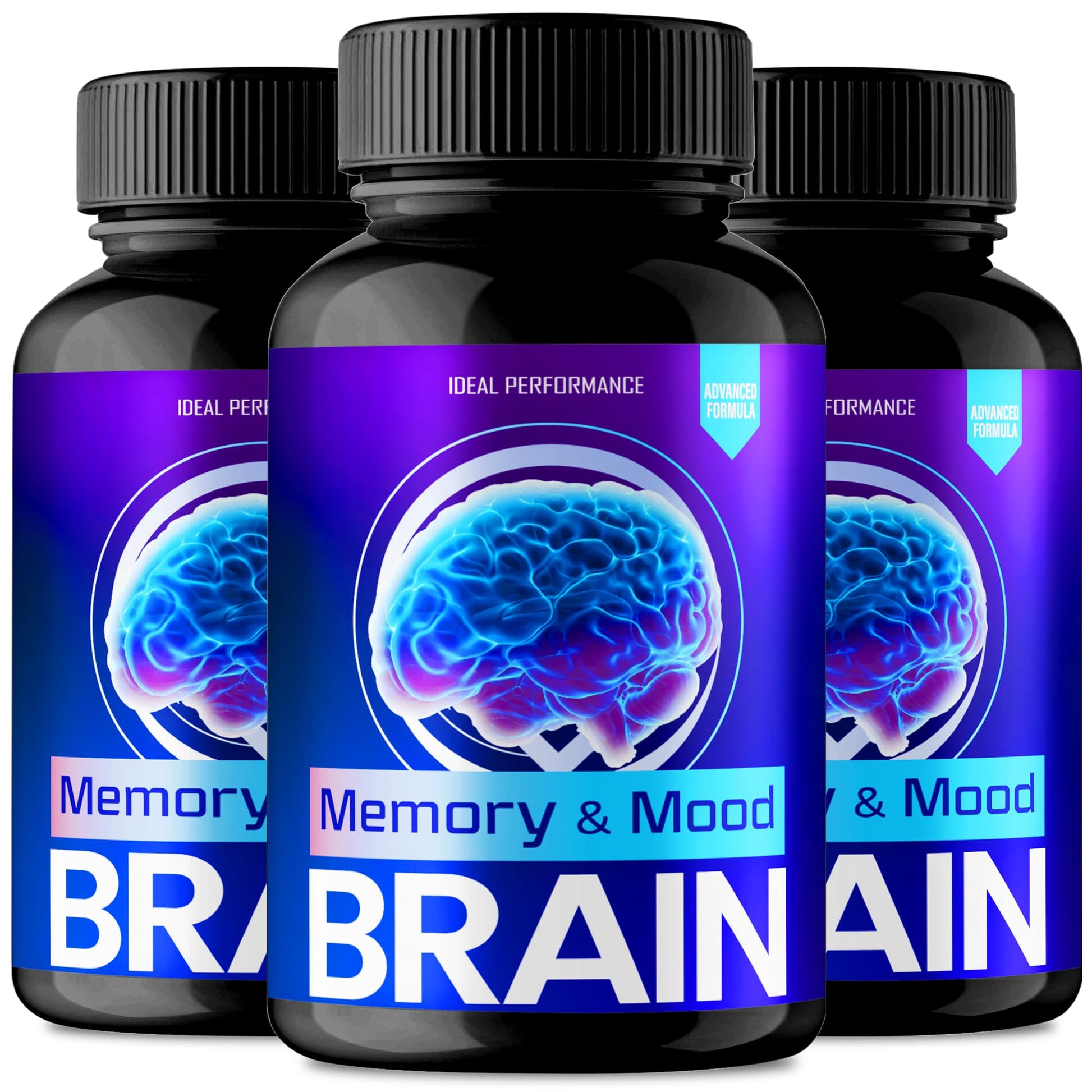 IDEAL PERFORMANCE Brain Memory and Mood Capsules, 180 Capsules