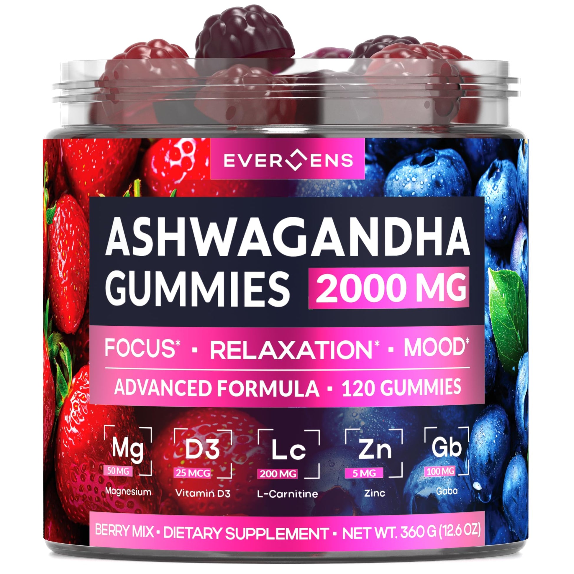 EVERLLENS Ashwagandha Capsules 120 Count