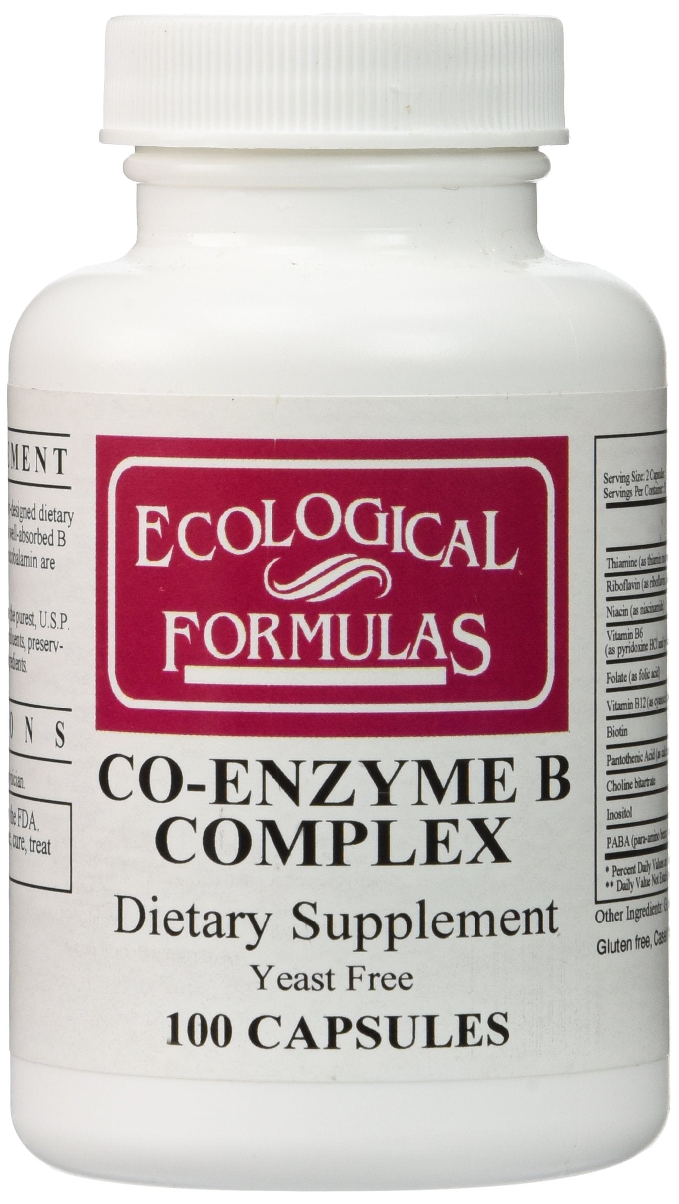 Ecological Formulas Cardiovascular Res. - Co-Enzyme B Complex Capsules, 100 Count