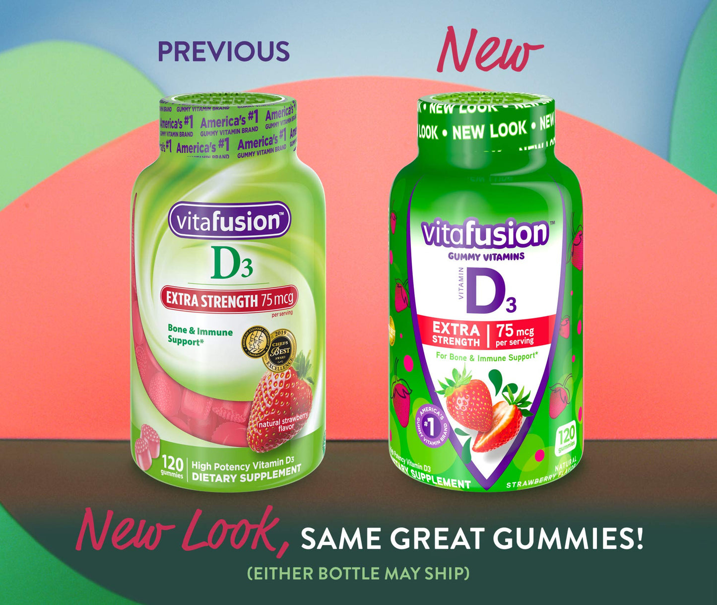 Vitafusion Extra Strength Melatonin 5mg Gummies and Vitamin D3 3000IU Gummies, 240 Gummies