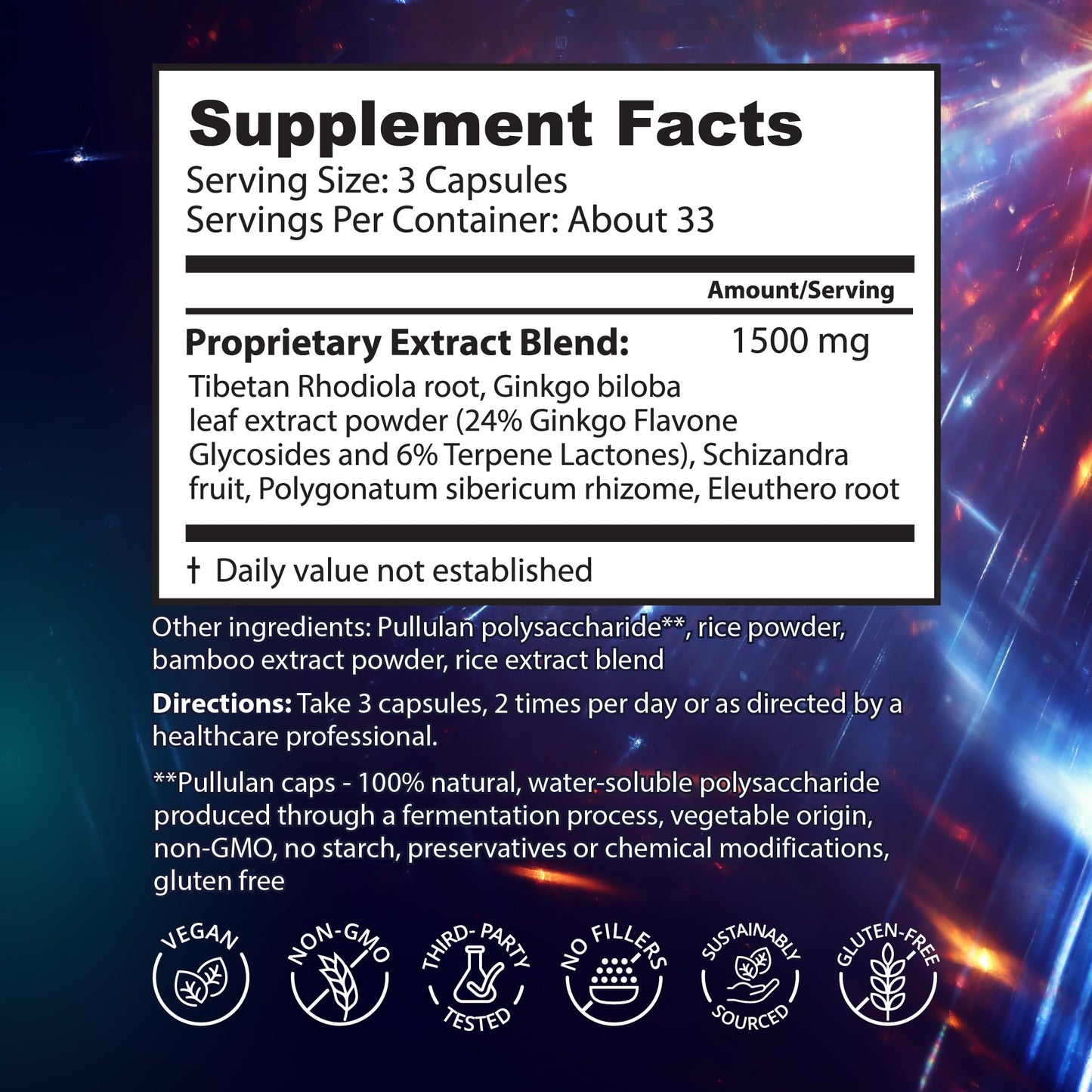 Ron Teeguarden's Dragon Herbs Diamond Mind Plant Based Memory & Concentration Support Capsules 100