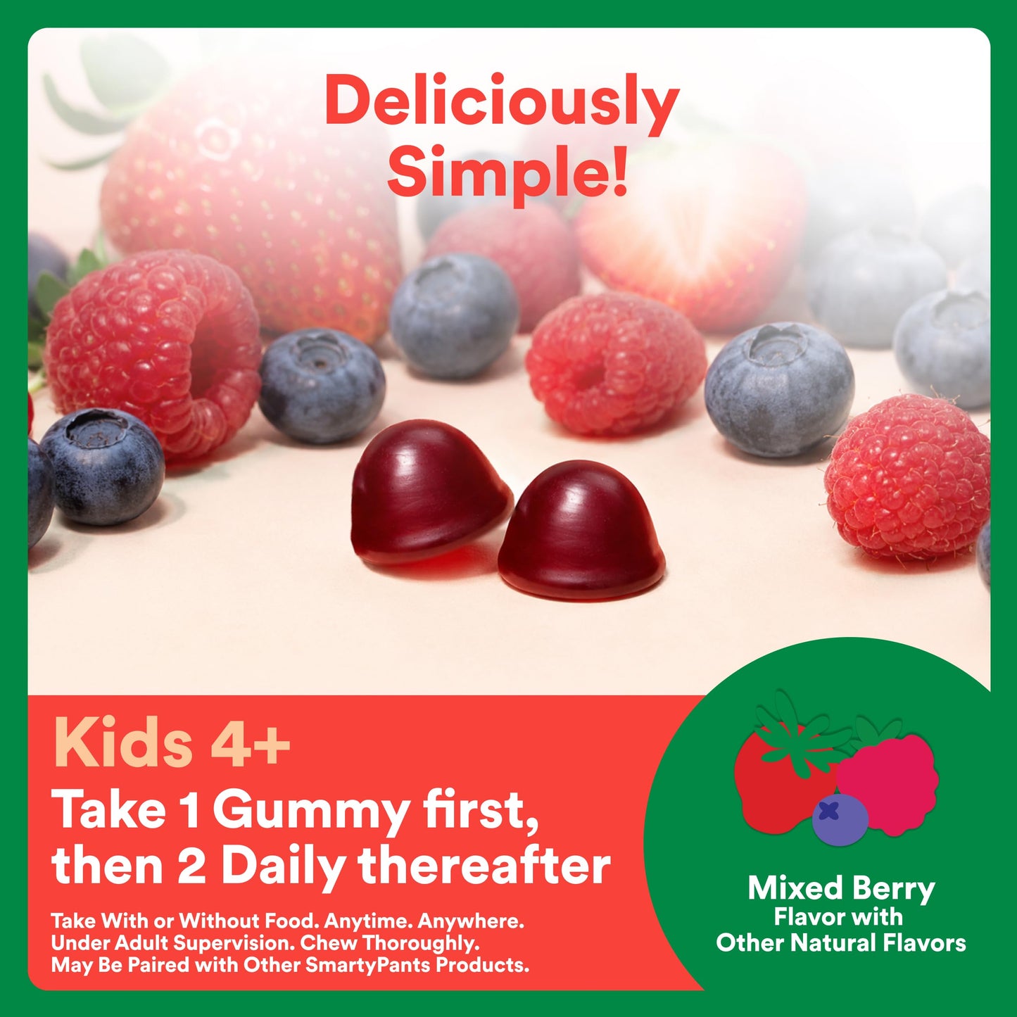 SmartyPants Kids Fiber & Veggies Gummies 1 Count