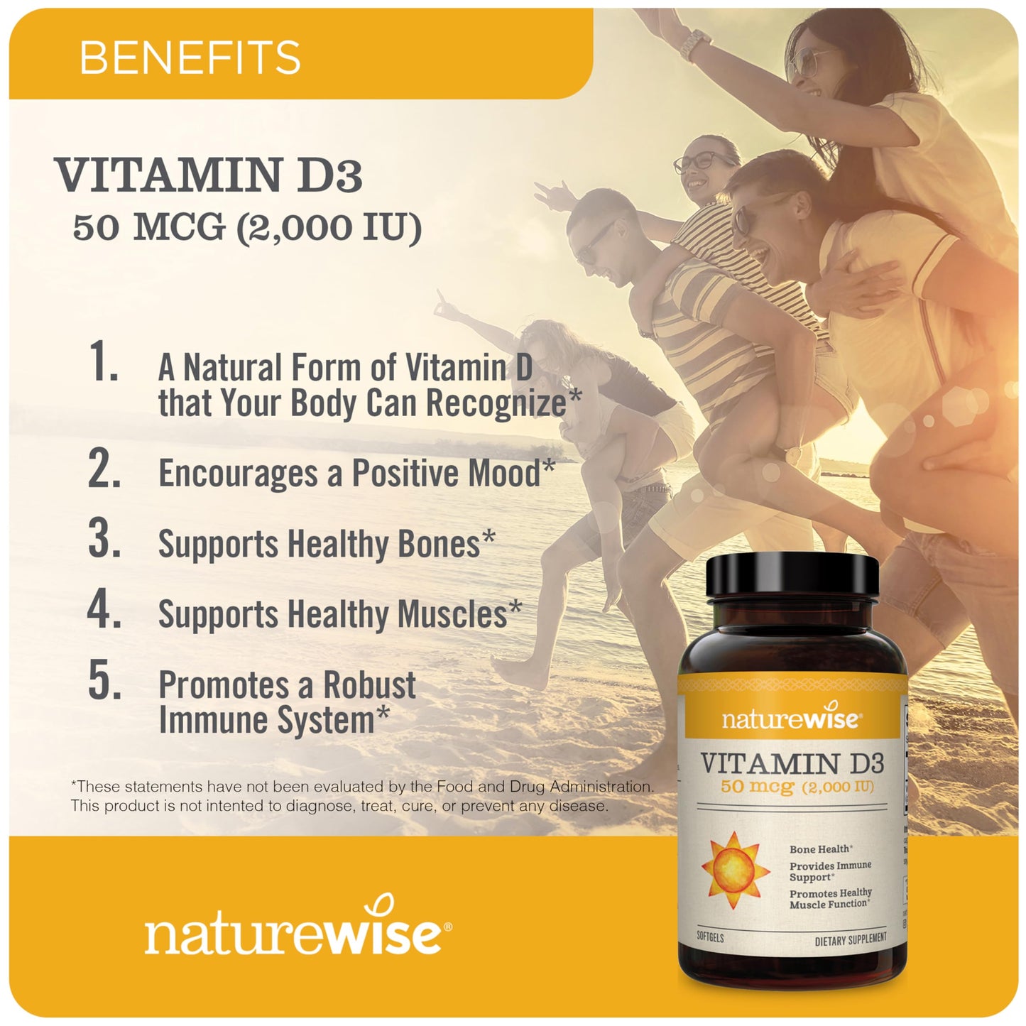 NatureWise Vitamin D3 2000IU Softgels 360 Count and Vitamin B12 1000mcg Softgels 60 Count