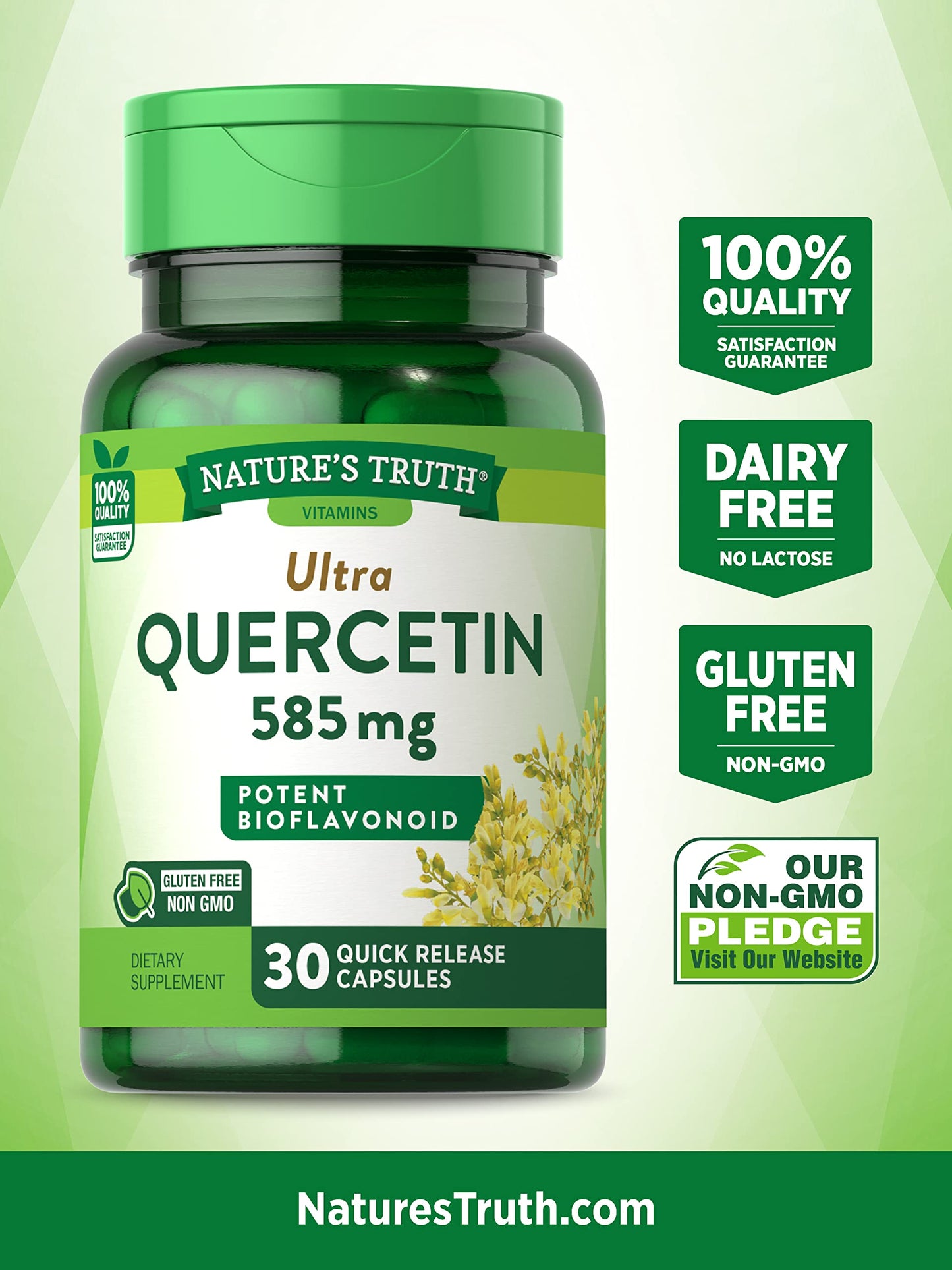 Nature's Truth Quercetin 585mg Capsules, 30 Capsules