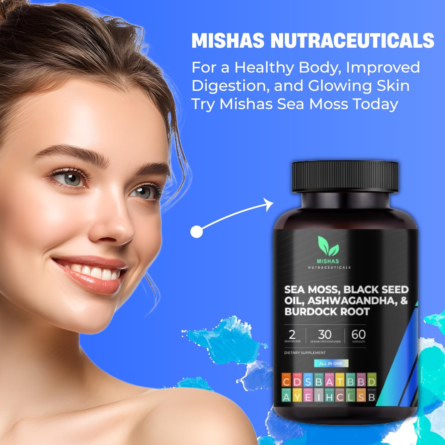 Mishas Sea Moss Blend Capsules 60 Count
