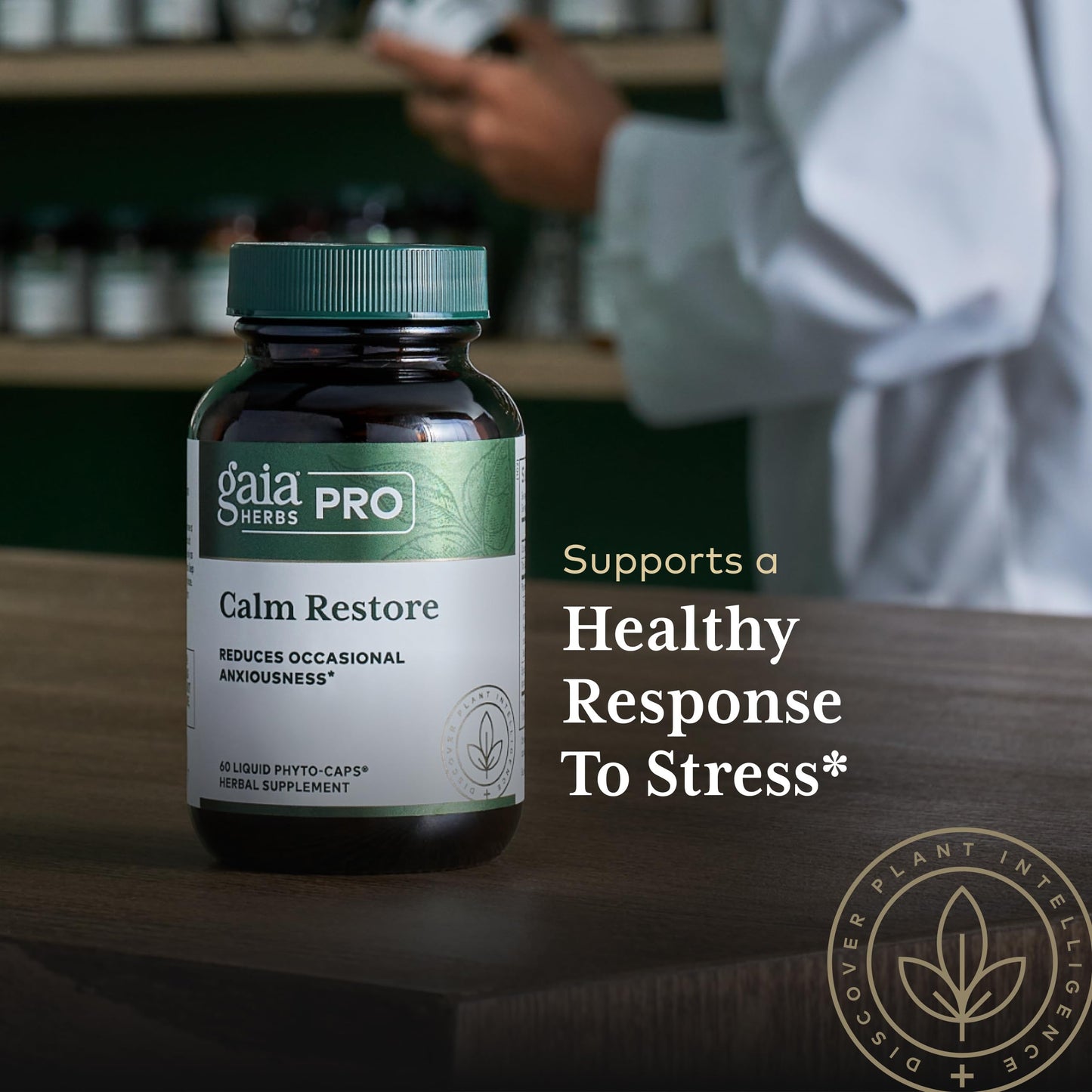 Gaia Herbs PRO Calm Restore - Nervous System Support Supplement Capsules, 60 Count