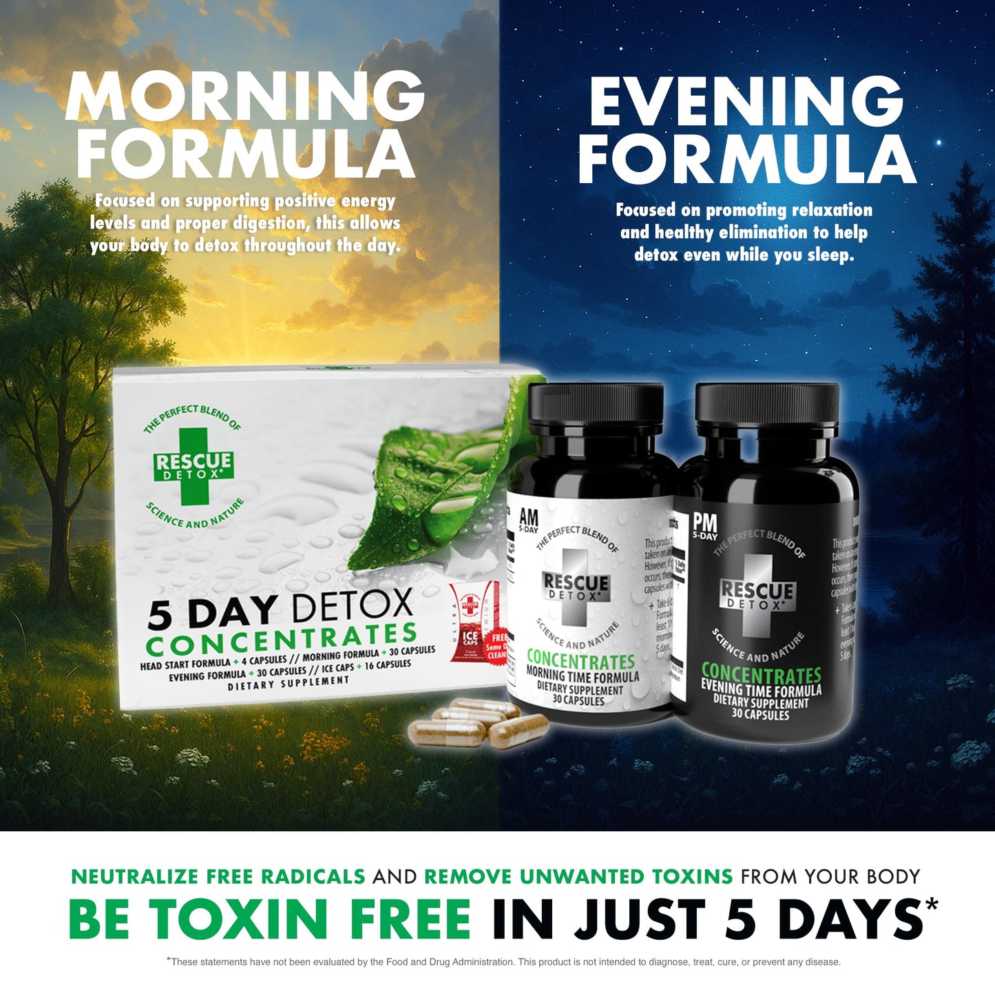 Rescue Detox 5 Day Detox Concentrates +Plus Capsules 80
