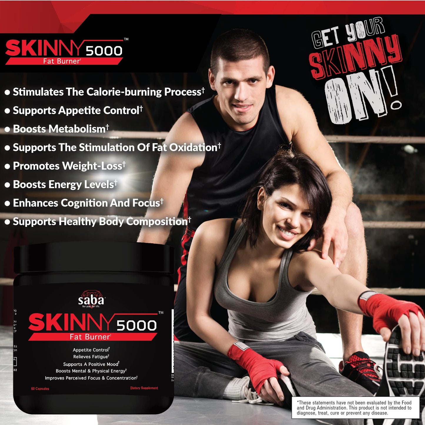 Saba Skinny 5000 Fat Loss Capsule, 60 Count
