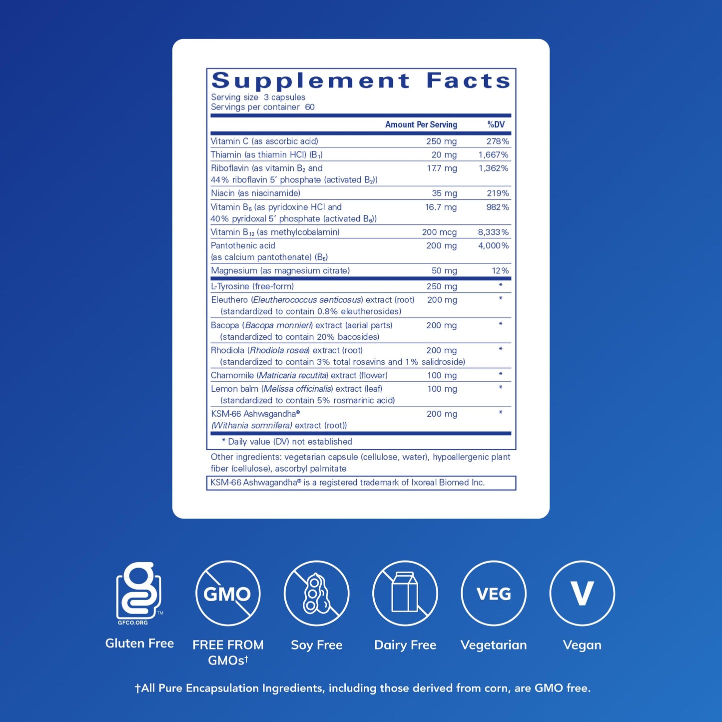 Pure Encapsulations Daily Stress Formula 180 Capsules