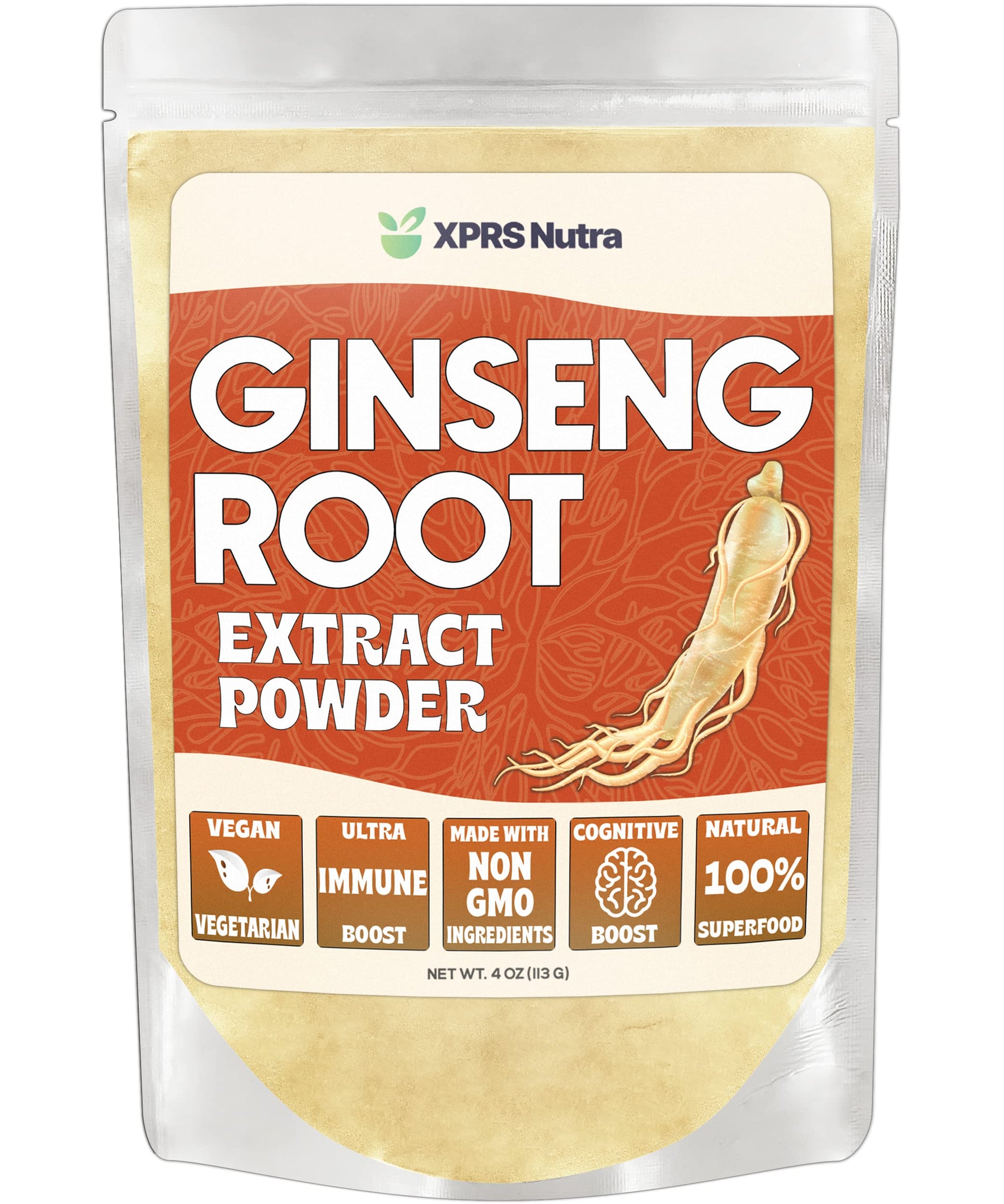 XPRS Nutra Ginseng Root Extract Powder, 4 Ounce
