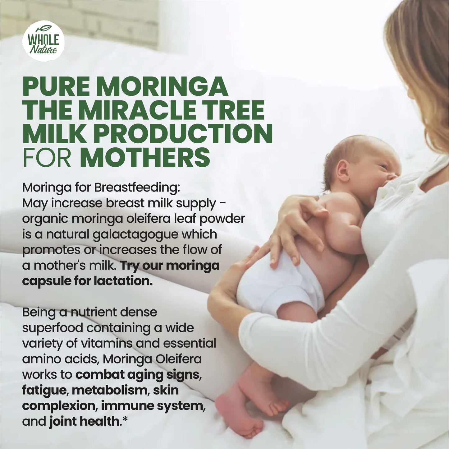 Whole Nature Moringa Capsules 800mg, 60 Count