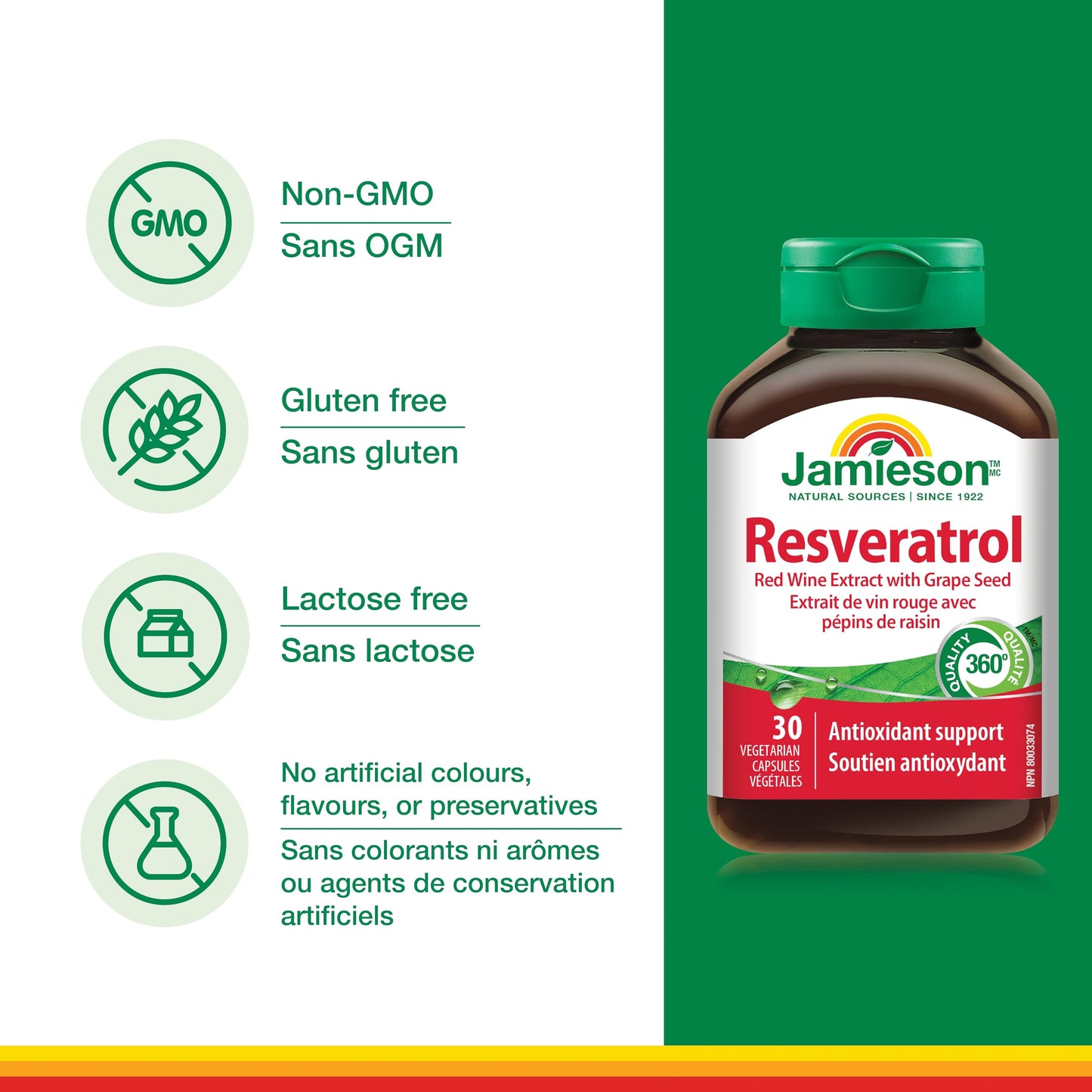 Jamieson Laboratories Resveratrol 30 Capsules