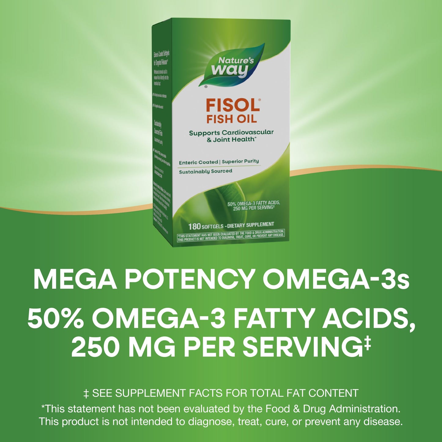 Nature's Way Fisol Fish Oil Softgels 180 Count