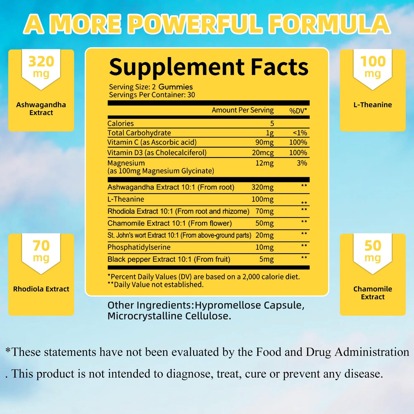 Wllbdloig Cortisol Manager for Stress Relief and Sleep Gummies 120 Count
