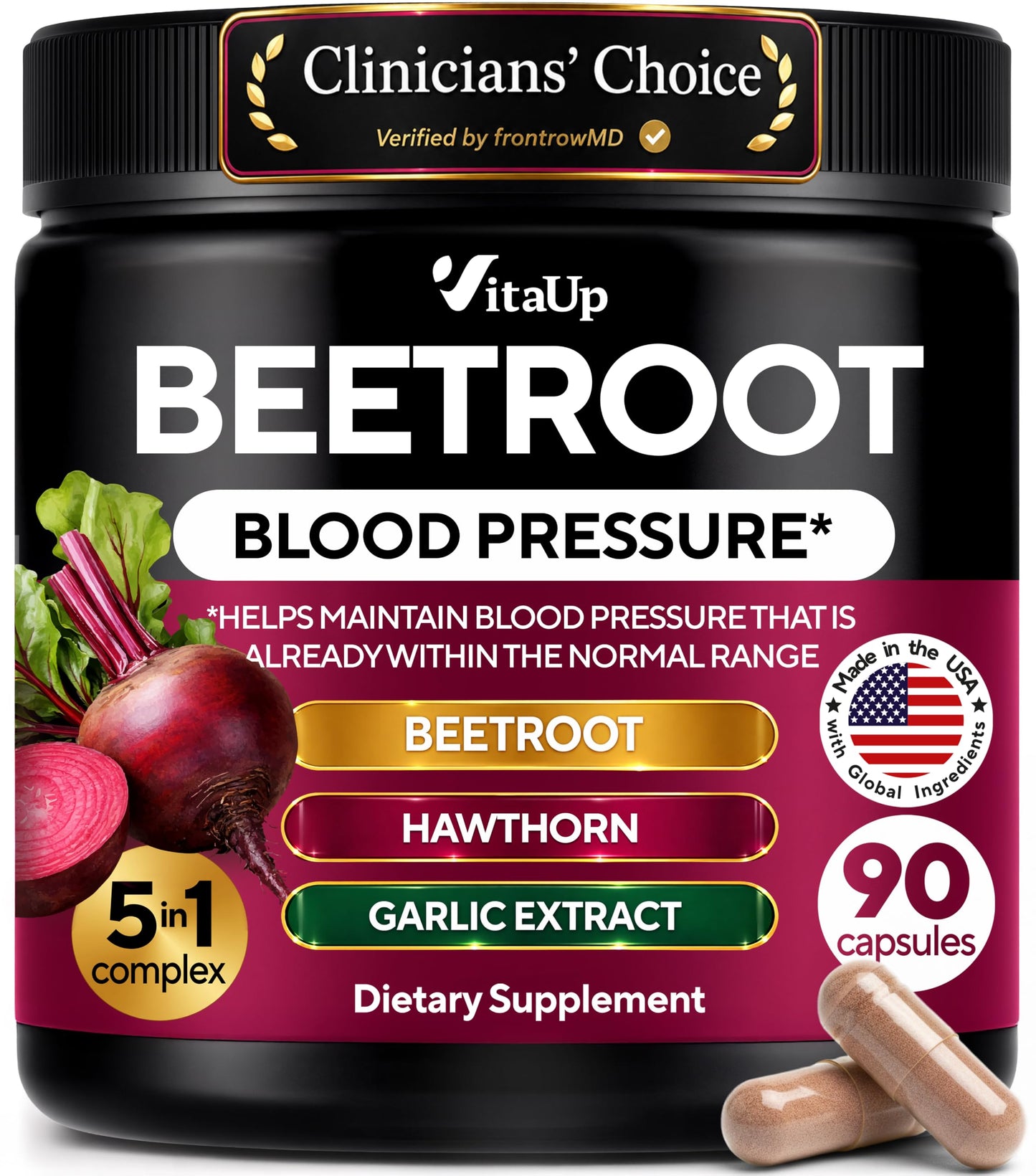 VitaUp Beet Root Capsules 90 Count