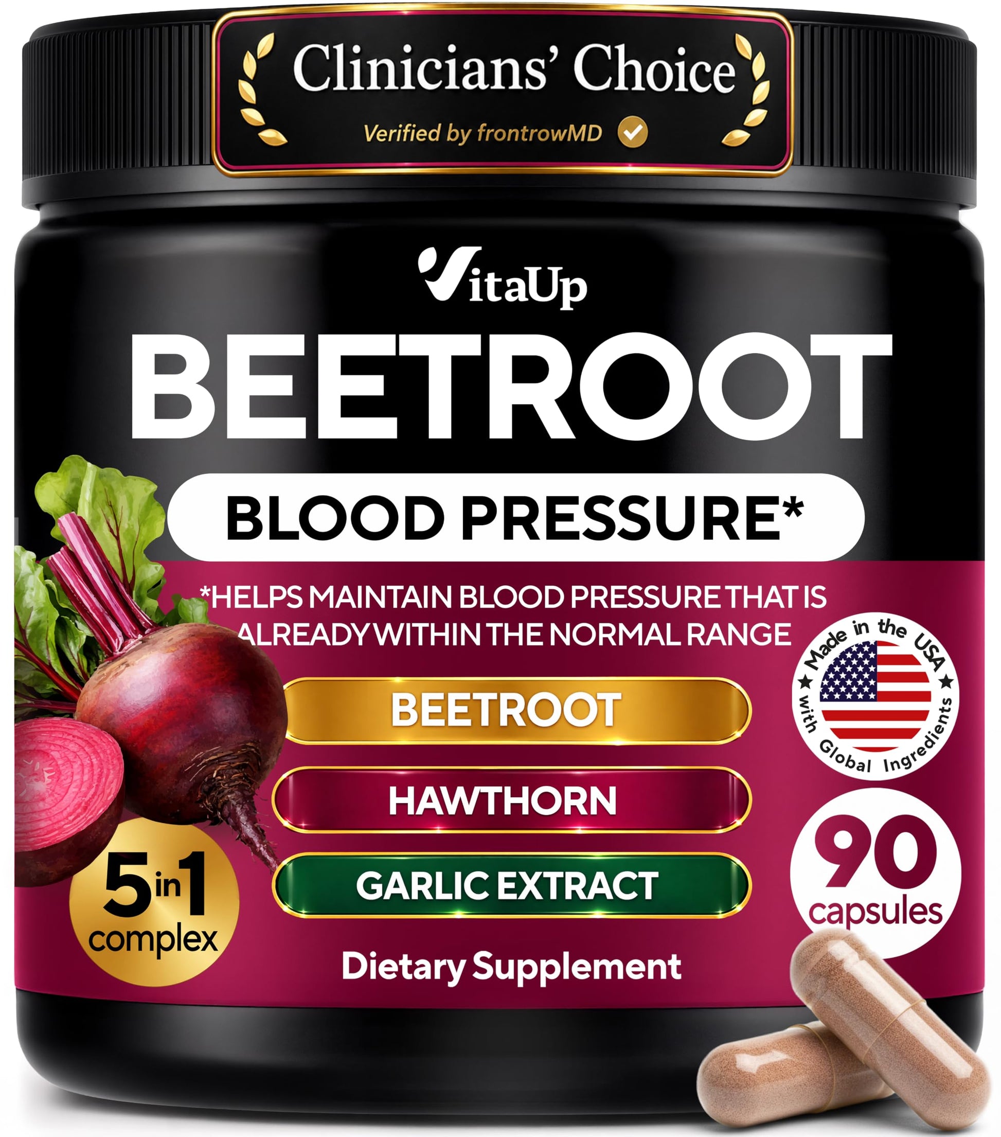 VitaUp Beet Root Capsules 90 Count
