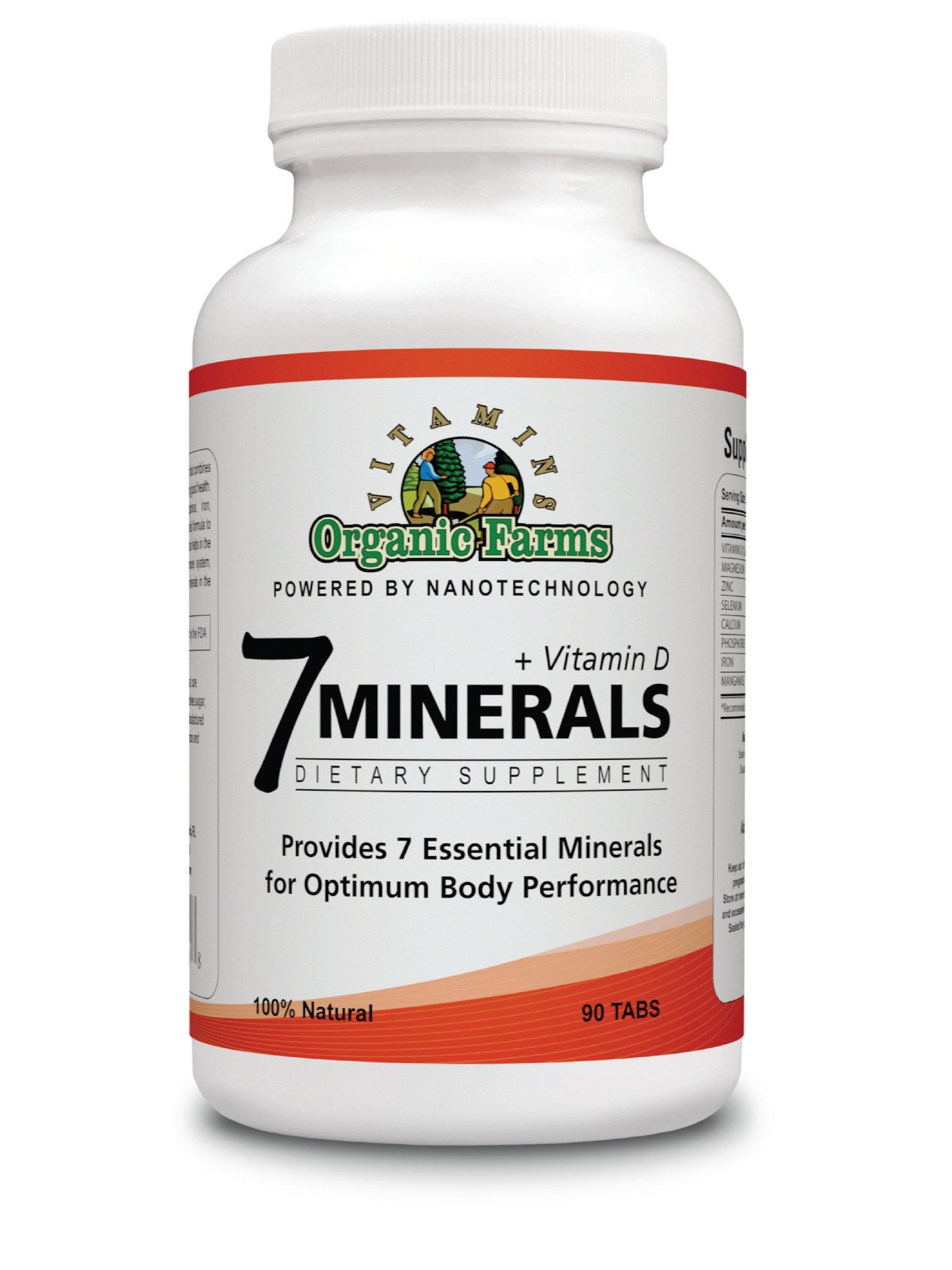 Organic Farms Vitamins 7 Minerals with Vitamin D Tablet, 90 Tablets