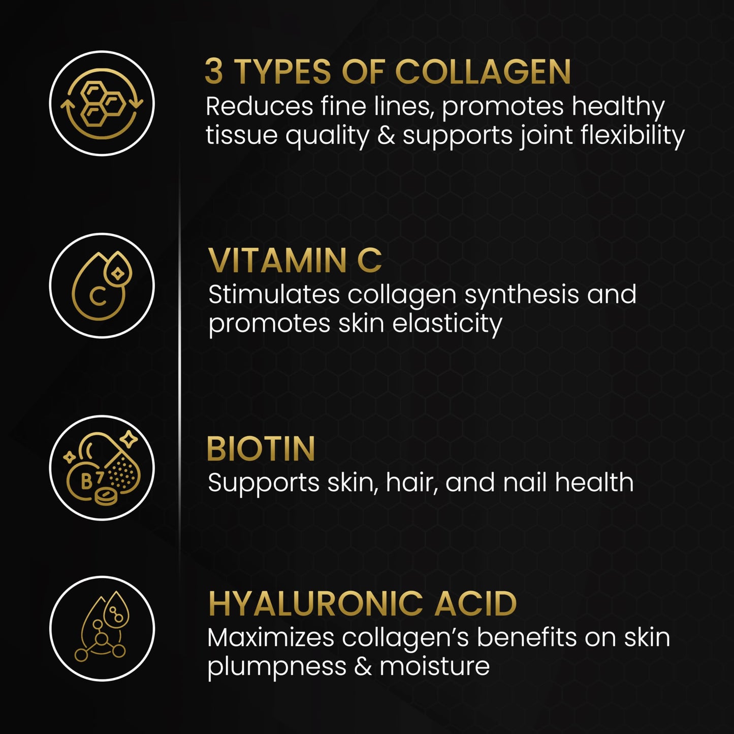 NEOBLENDS Multi Collagen + Fermented Turmeric – Hydrolyzed Collagen Types I, II & III with Biotin, Hyaluronic Acid & Vitamin C – Skin, Hair, Nail & Joint Support – 90 Capsules