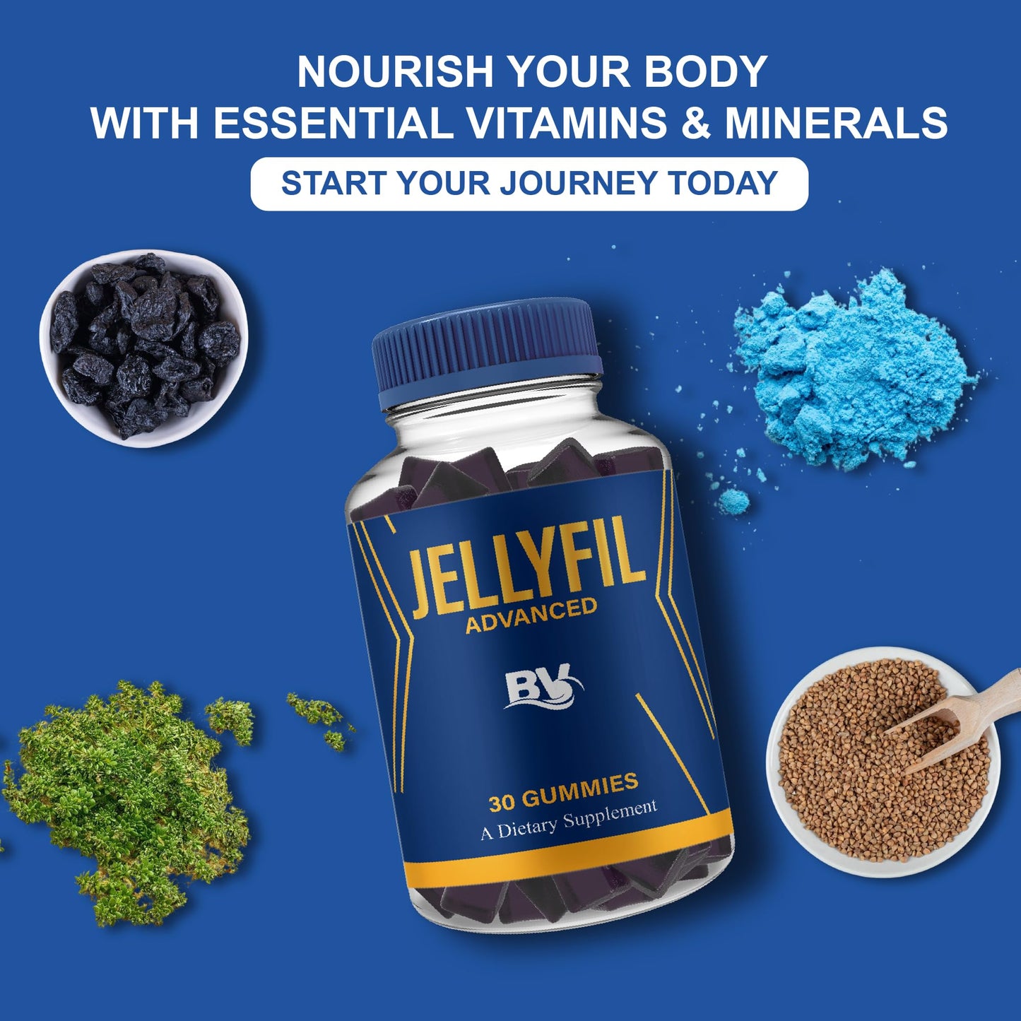 BLUE VIBE Jellyfil Advanced Gummies Wellness Support Gummy 30 Count