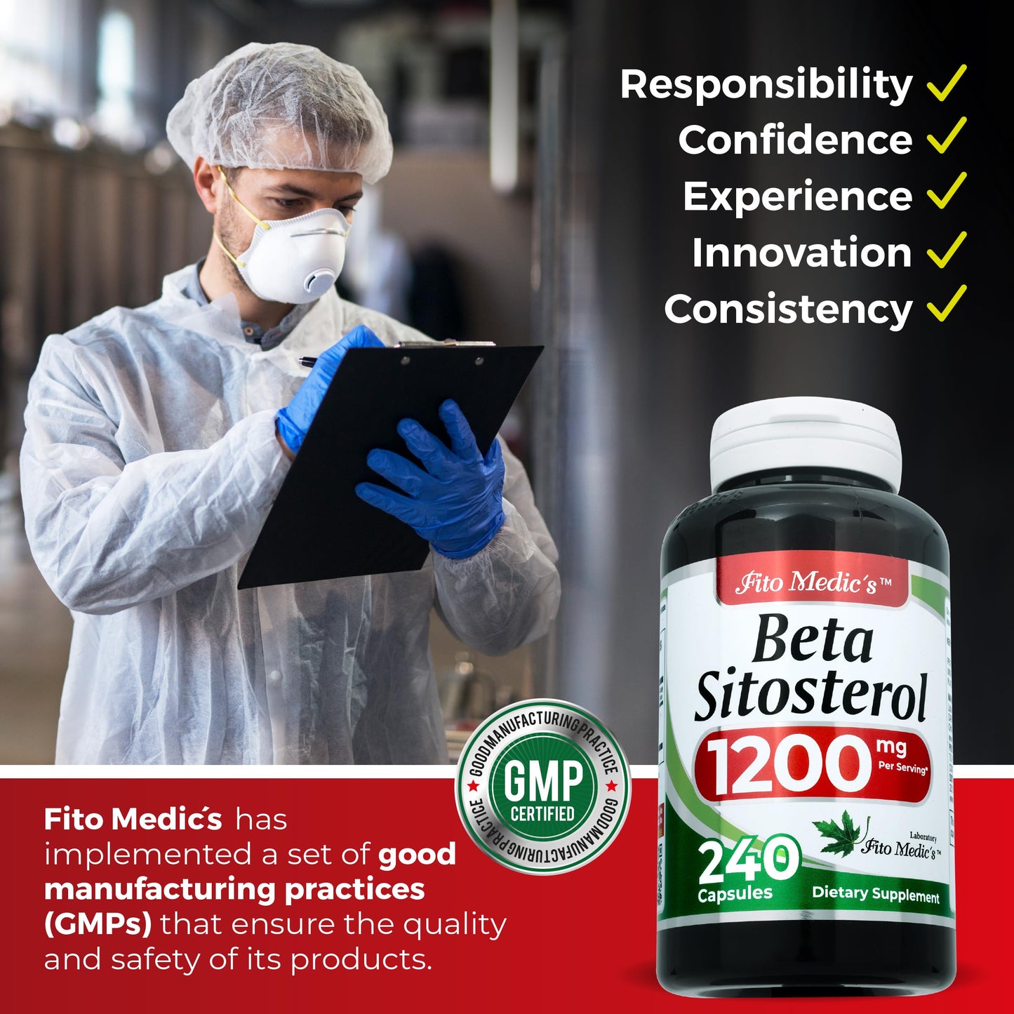 FITO MEDIC'S Beta Sitosterol Plant Sterols 240 Capsules
