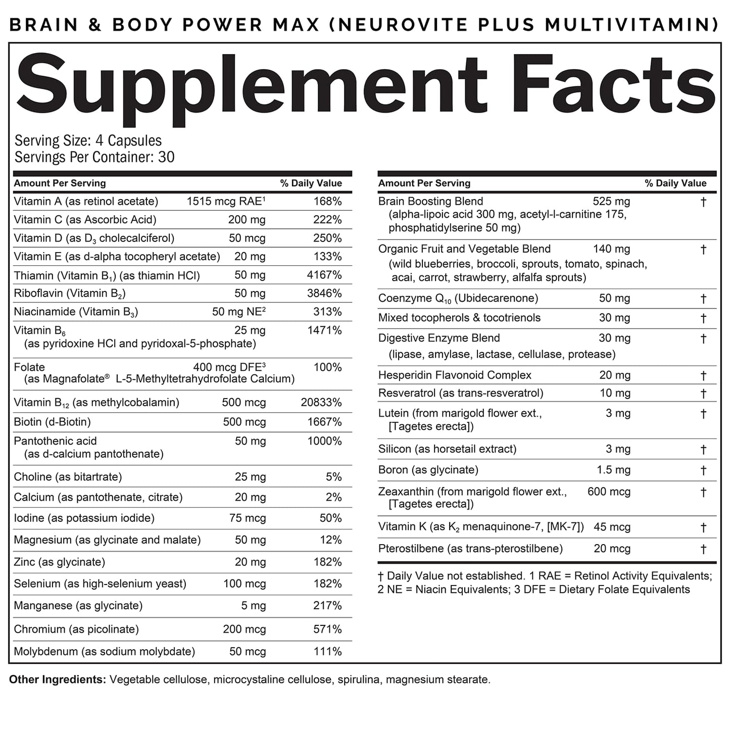 BRAINMD Brain & Body Power Max Capsules 420