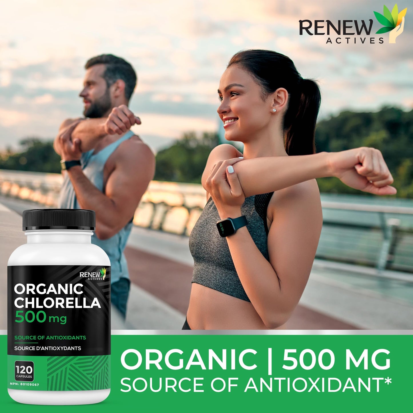 Renew Actives Chlorella Capsules 1000mg per 2 Capsules, 120 Capsules