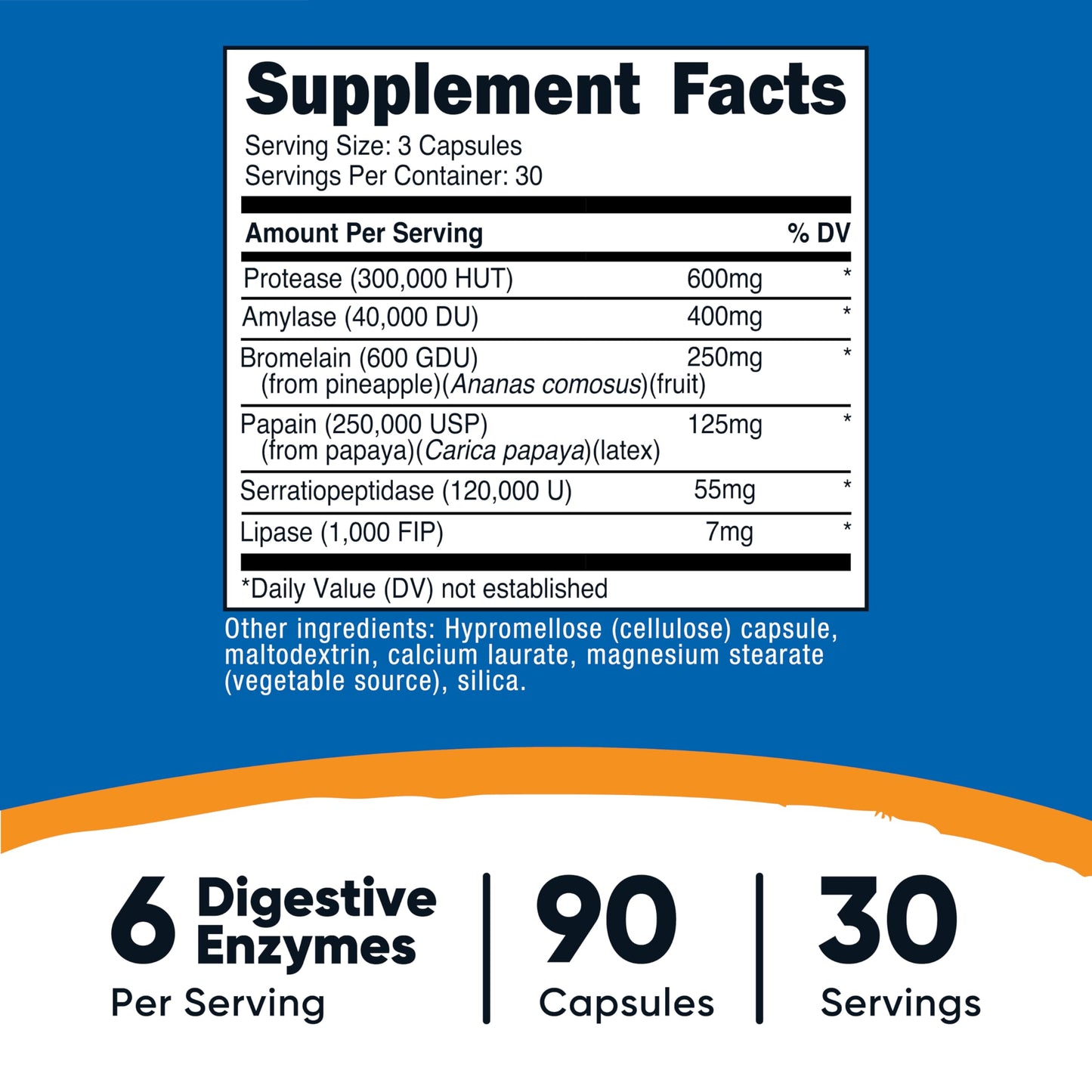 Nutricost Proteolytic Enzymes (6 Digestive Enzymes) Capsules 90