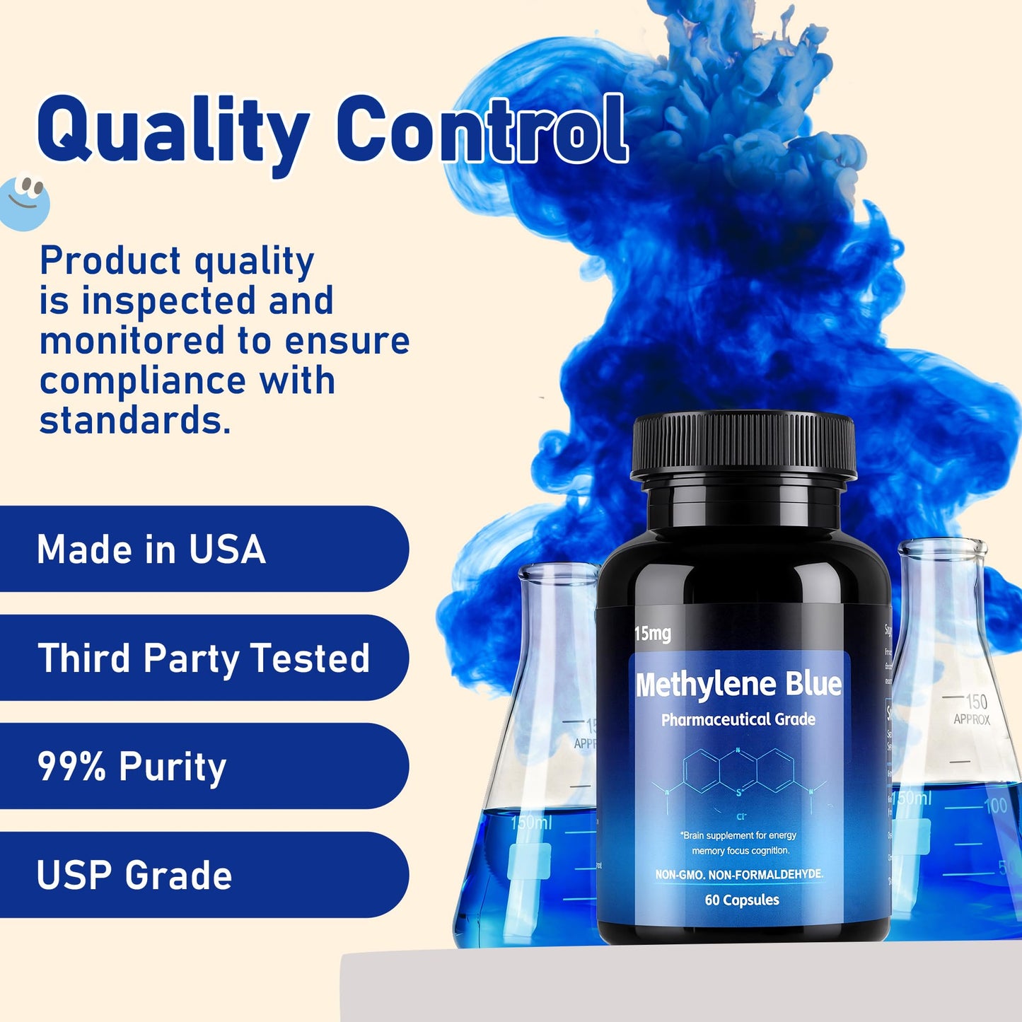 Crobirware Methylene Blue Capsules, 60 Count