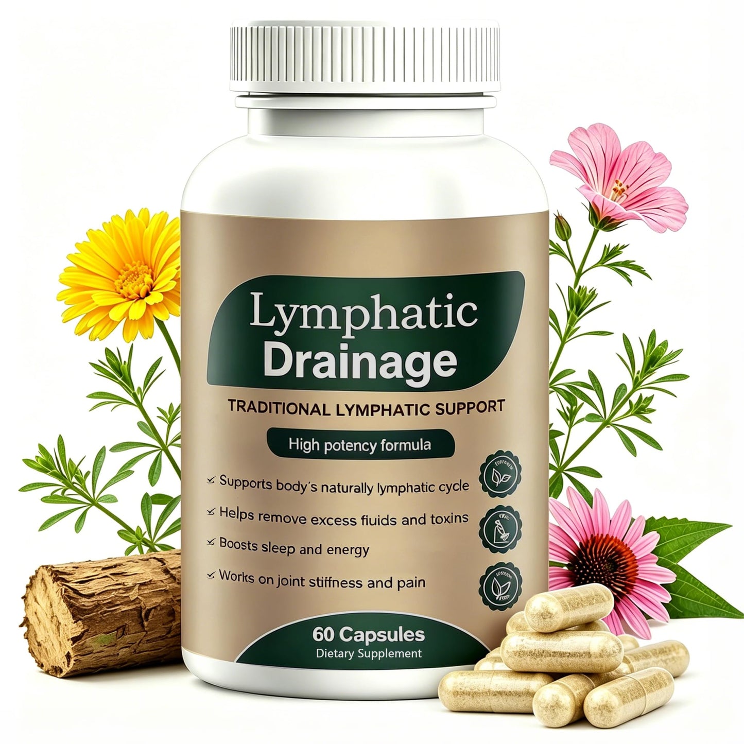 WXZQQ Lymphatic Drainage Capsules 60 Capsules