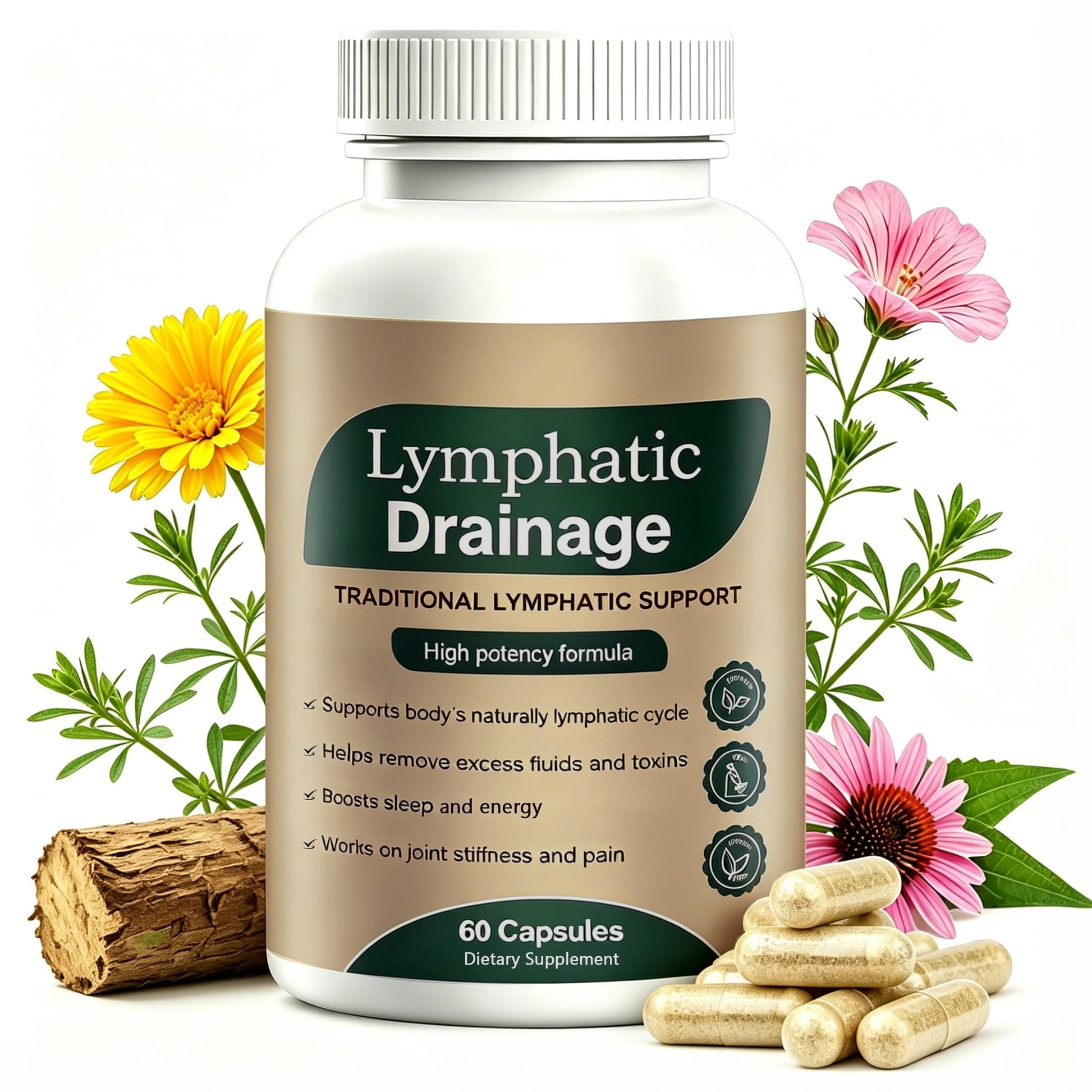 WXZQQ Lymphatic Drainage Capsules 60 Capsules