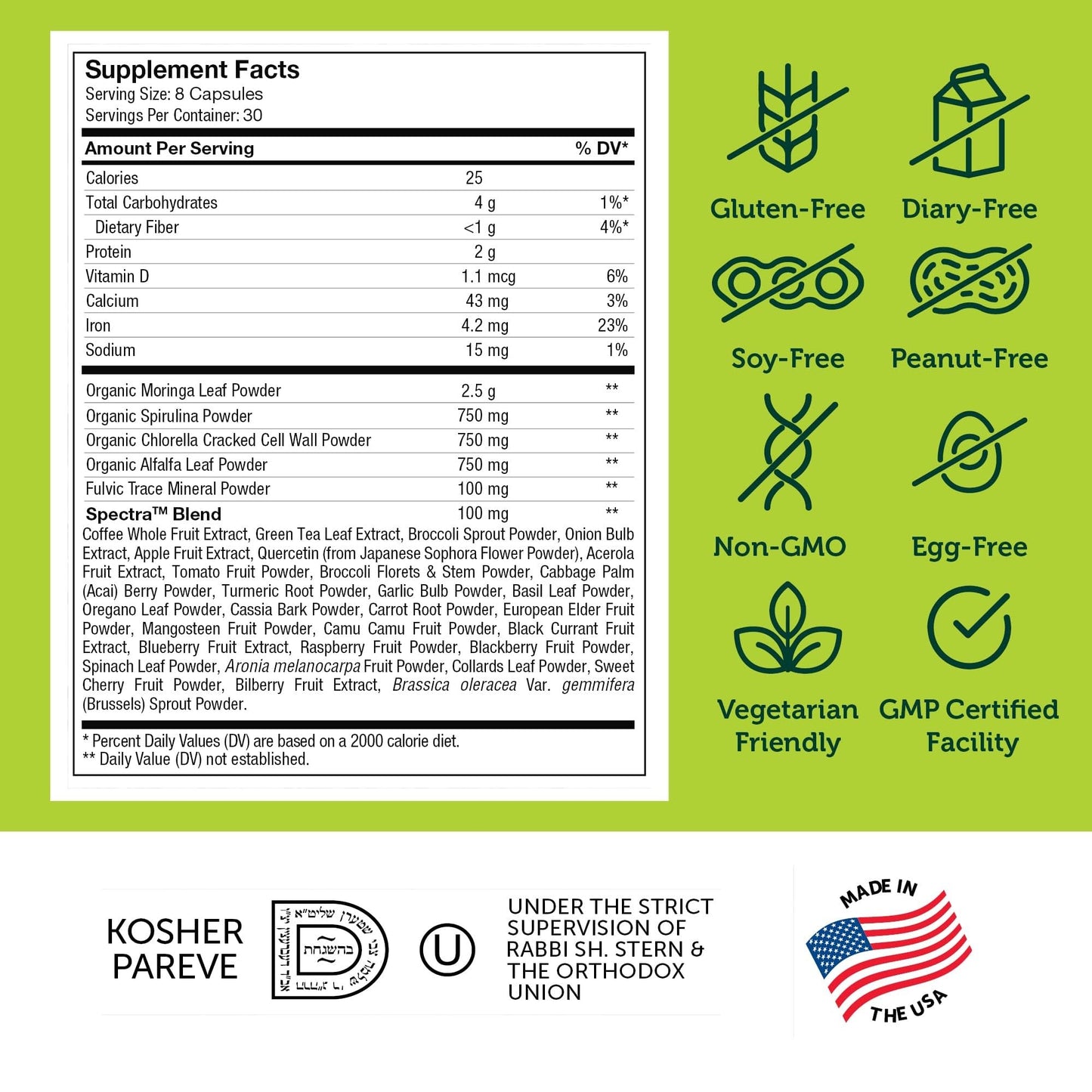 Zahler Core Greens 240 Capsules
