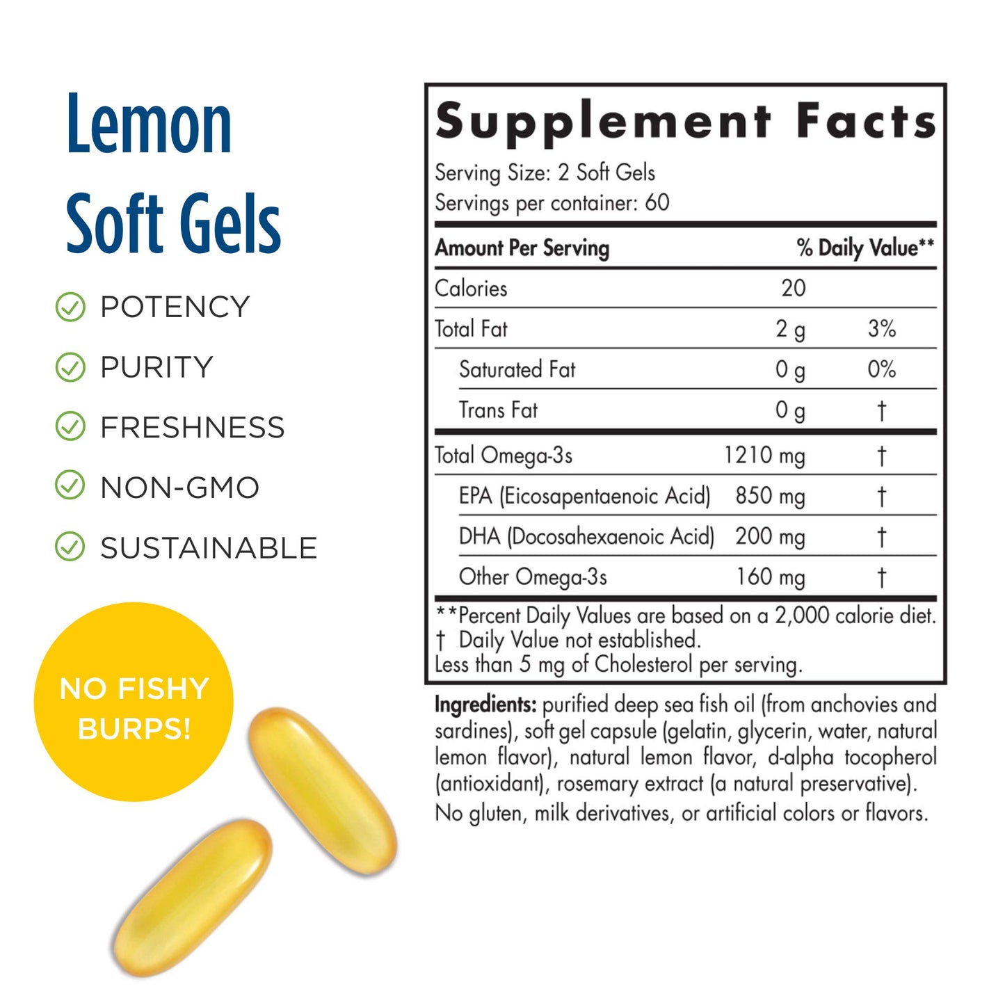 Nordic Naturals ProEPA Lemon Soft Gels 120