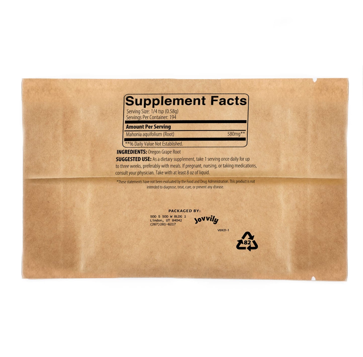 Jovvily Oregon Grape Root Powder 4 oz