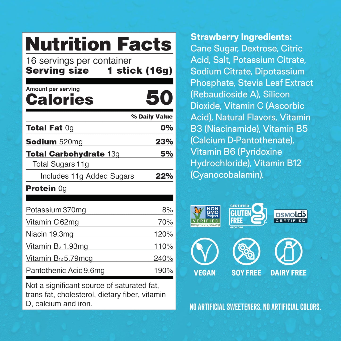 Liquid I.V. Hydration Electrolytes Powder, Strawberry, 48 Count