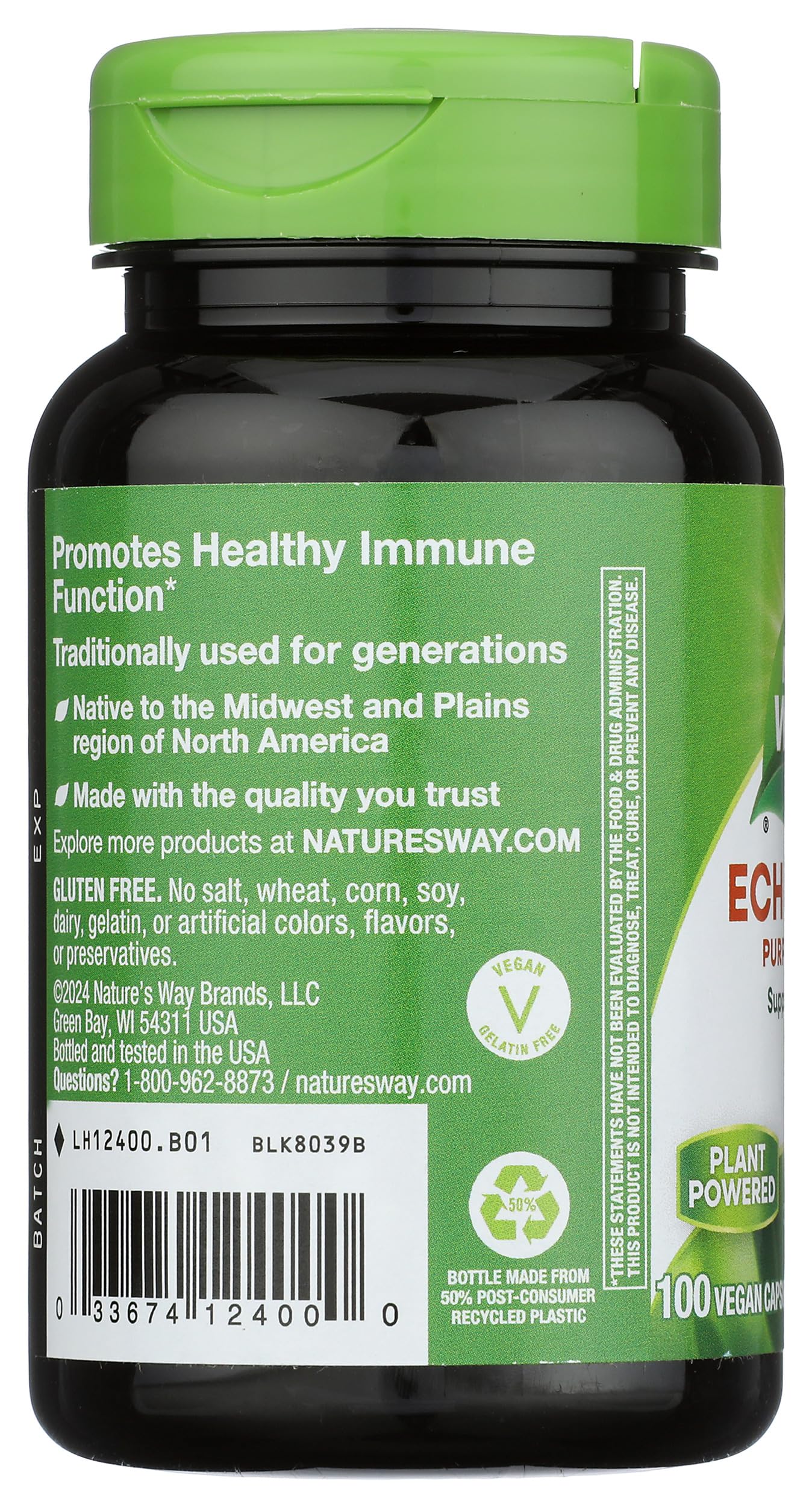Nature's Way Echinacea Purpurea Herb Capsule 100 Count
