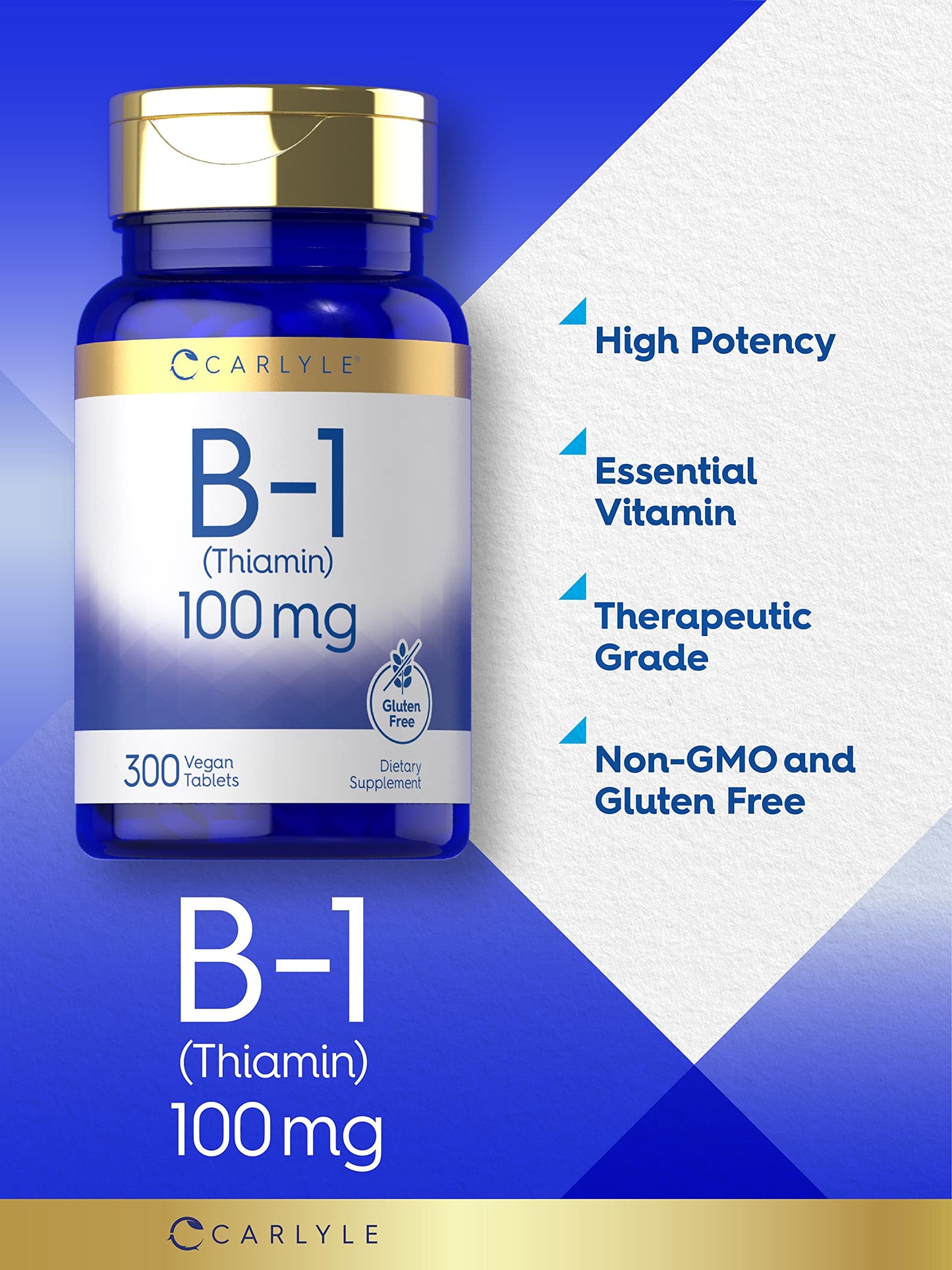 Carlyle B1 Vitamin 100mg Tablets 300