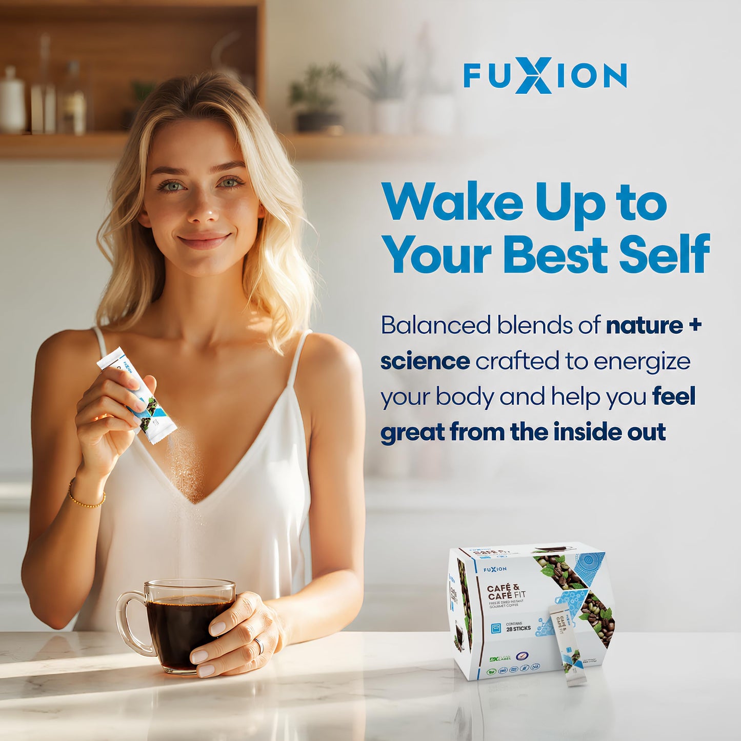FuXion Café Fit Gourmet Slim Coffee Powder 8 Ounce