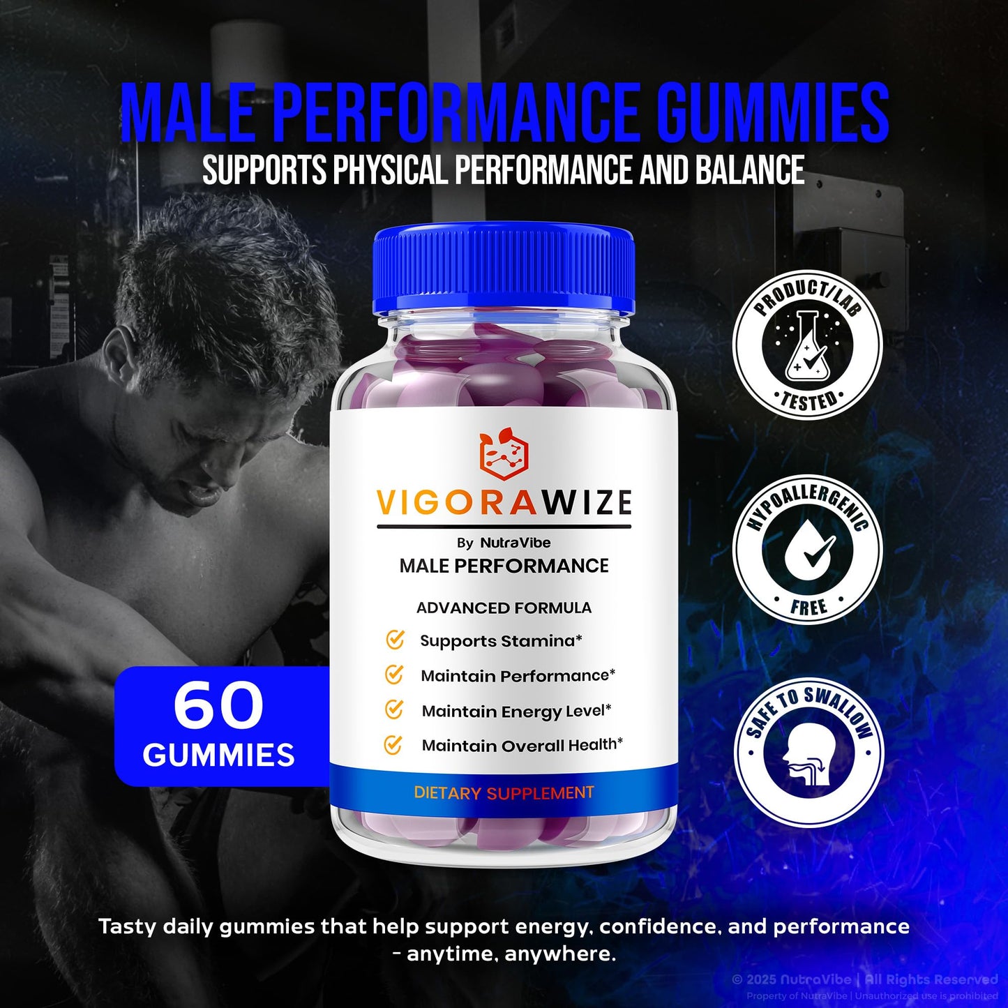 NutraRize Vigorawize for Men Gummies 60 Gummies