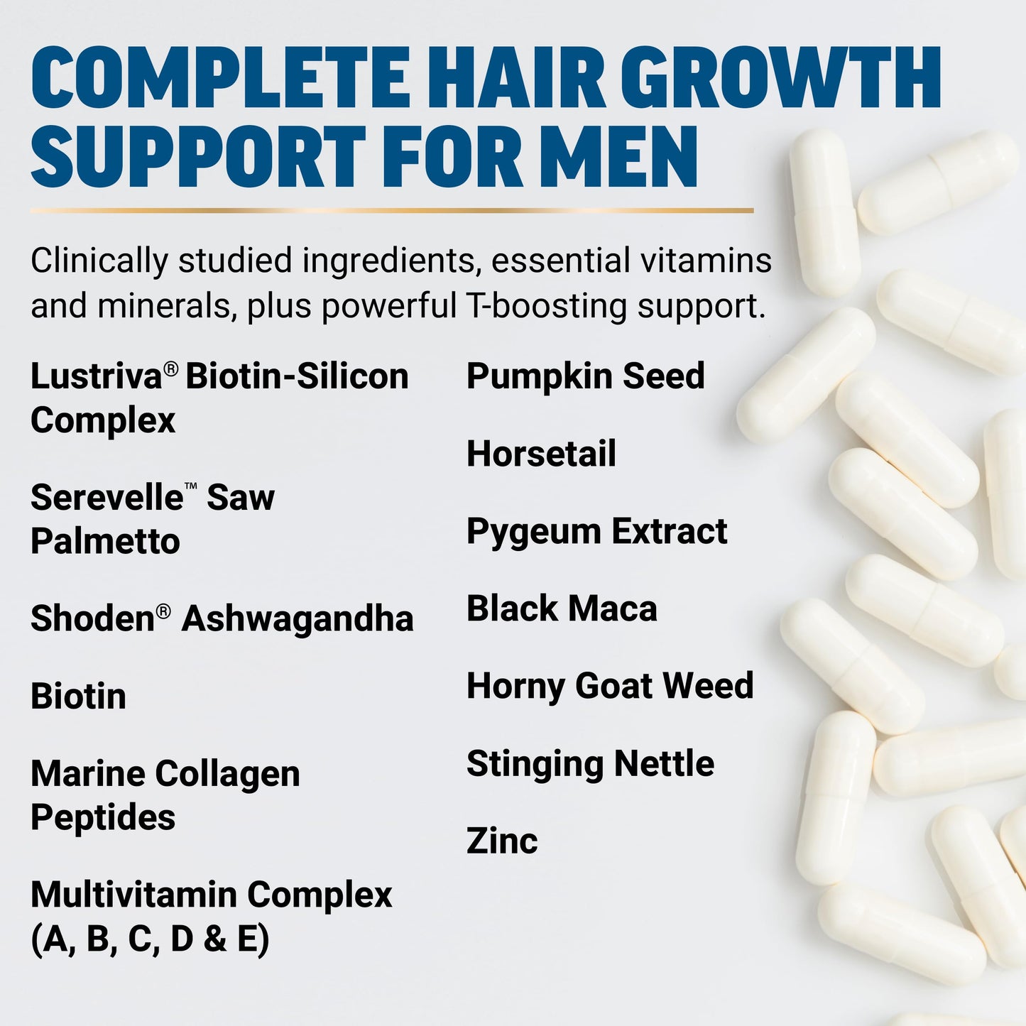 Force Factor Hair Growth Accelerator Pro for Men, 90 Capsules