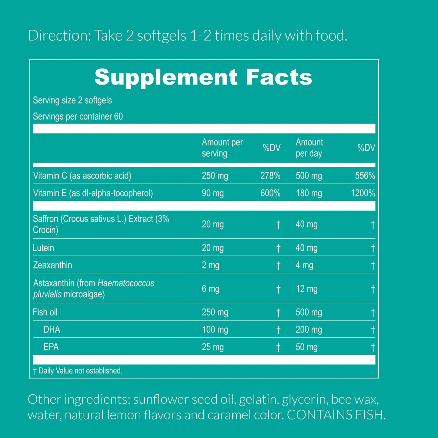 UpNourish AREDS 2 Plus Eye Vitamin Supplement Softgels 120