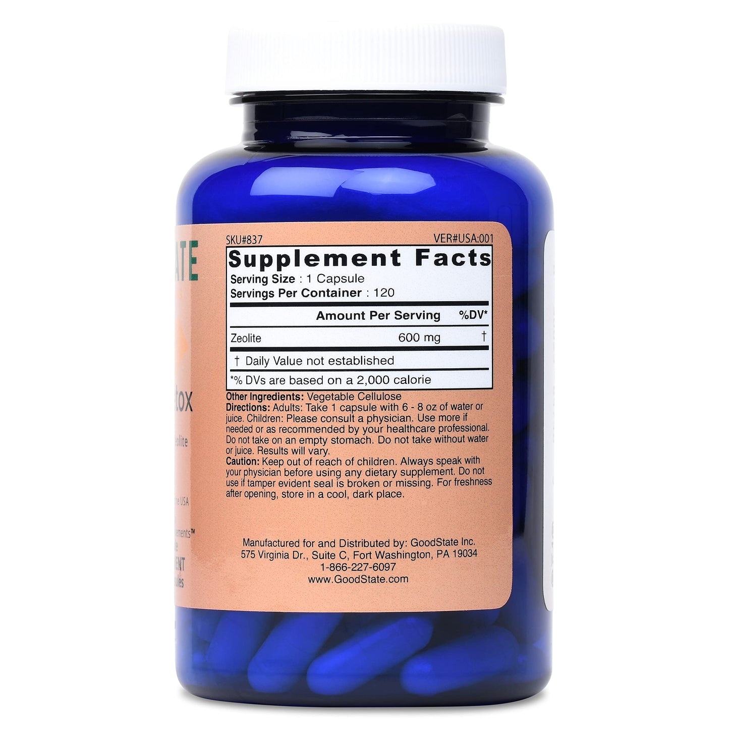 Good State Zeolite Detox Capsules, 120 Veggie Caps